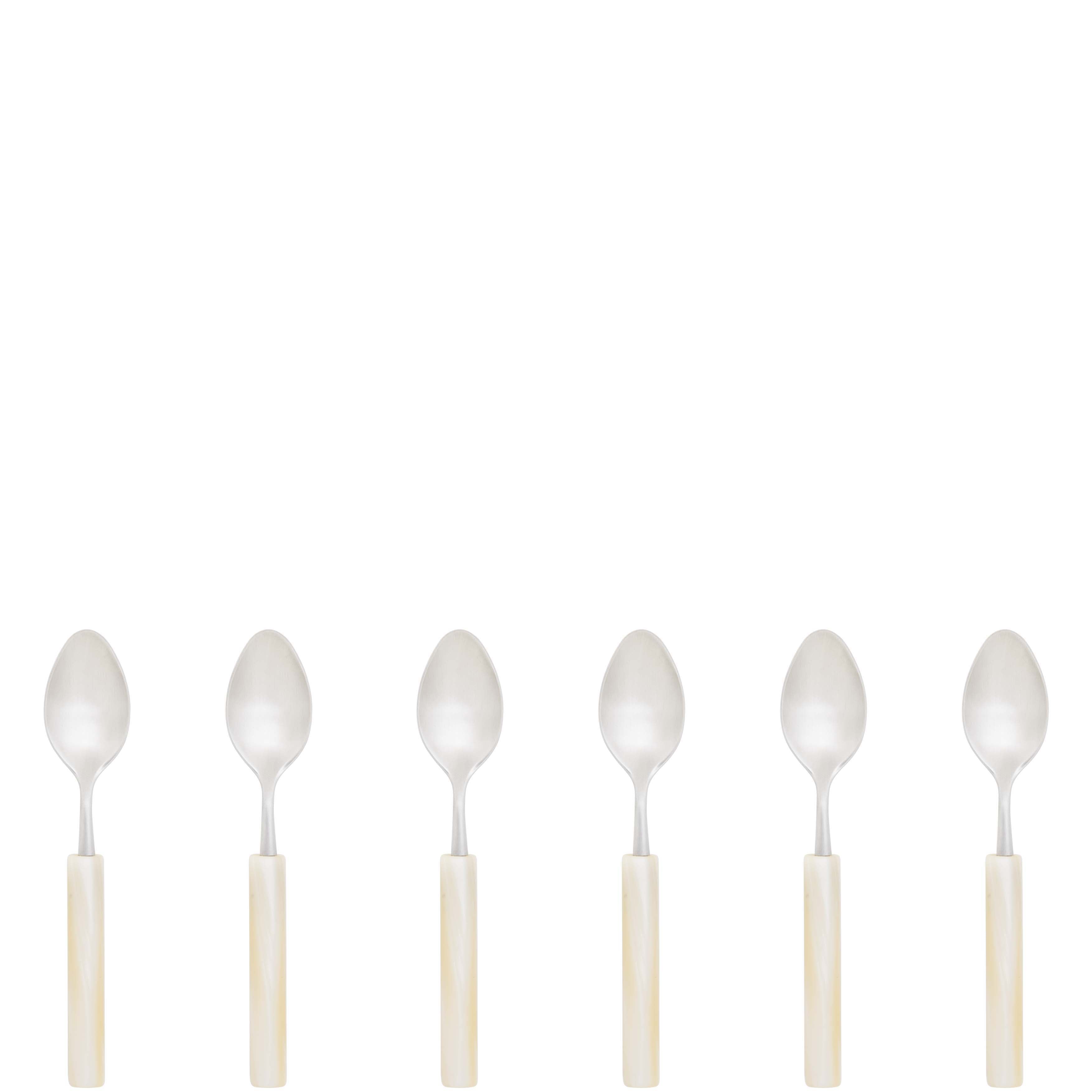Mediterraneo Moka Spoon Set - Ivory