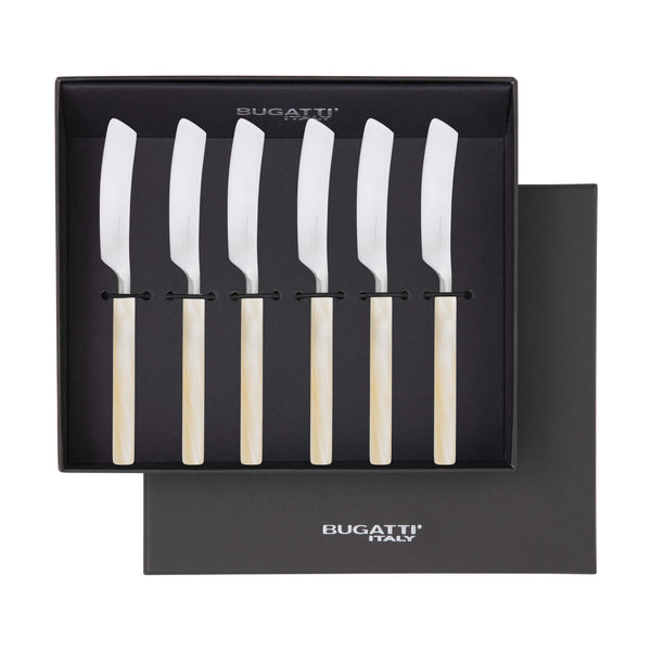 Mediterraneo Butter Knives Set - Ivory-Casa Bugatti USA