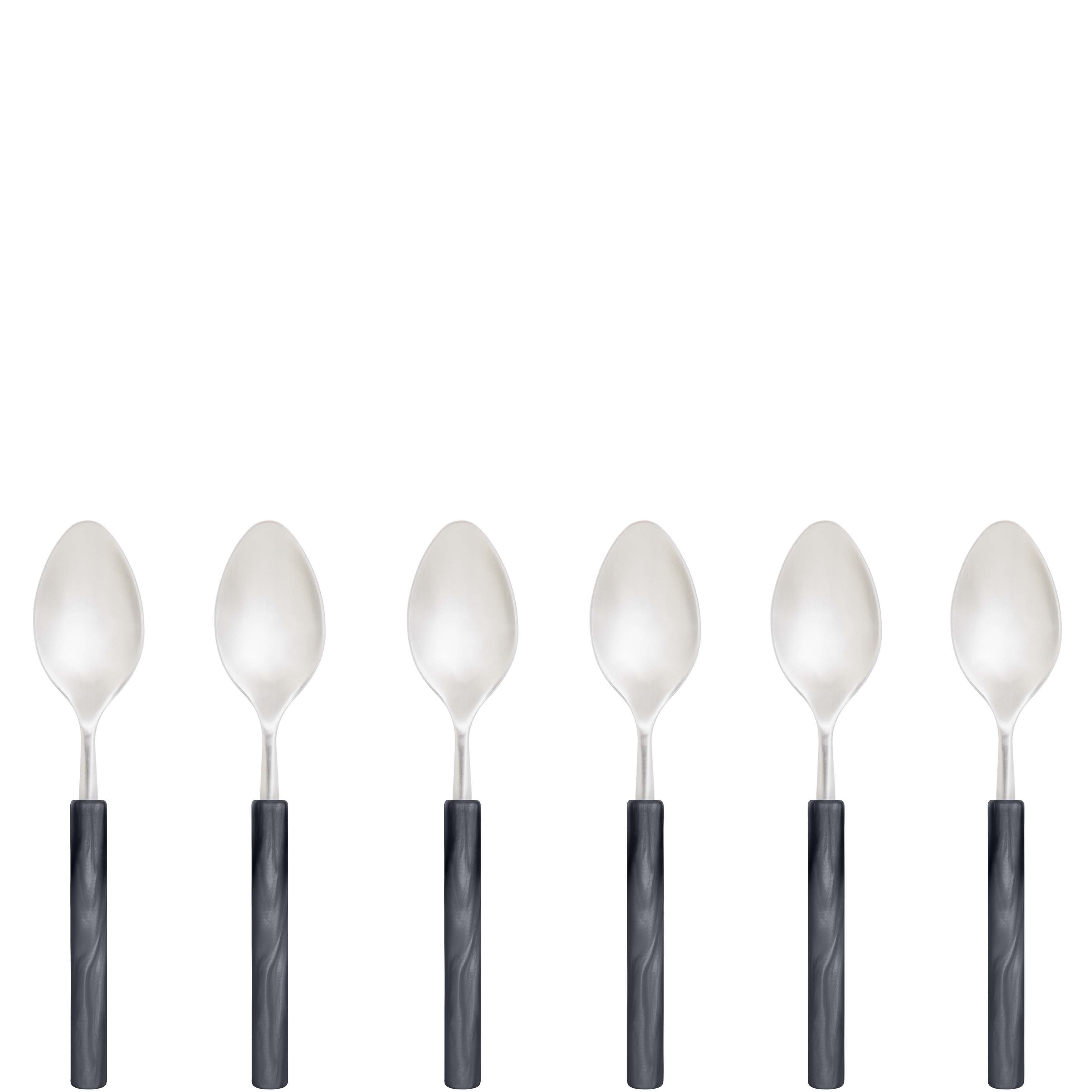 Mediterraneo Coffee Spoon Set - Black