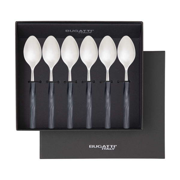 Mediterraneo Coffee Spoon Set - Black