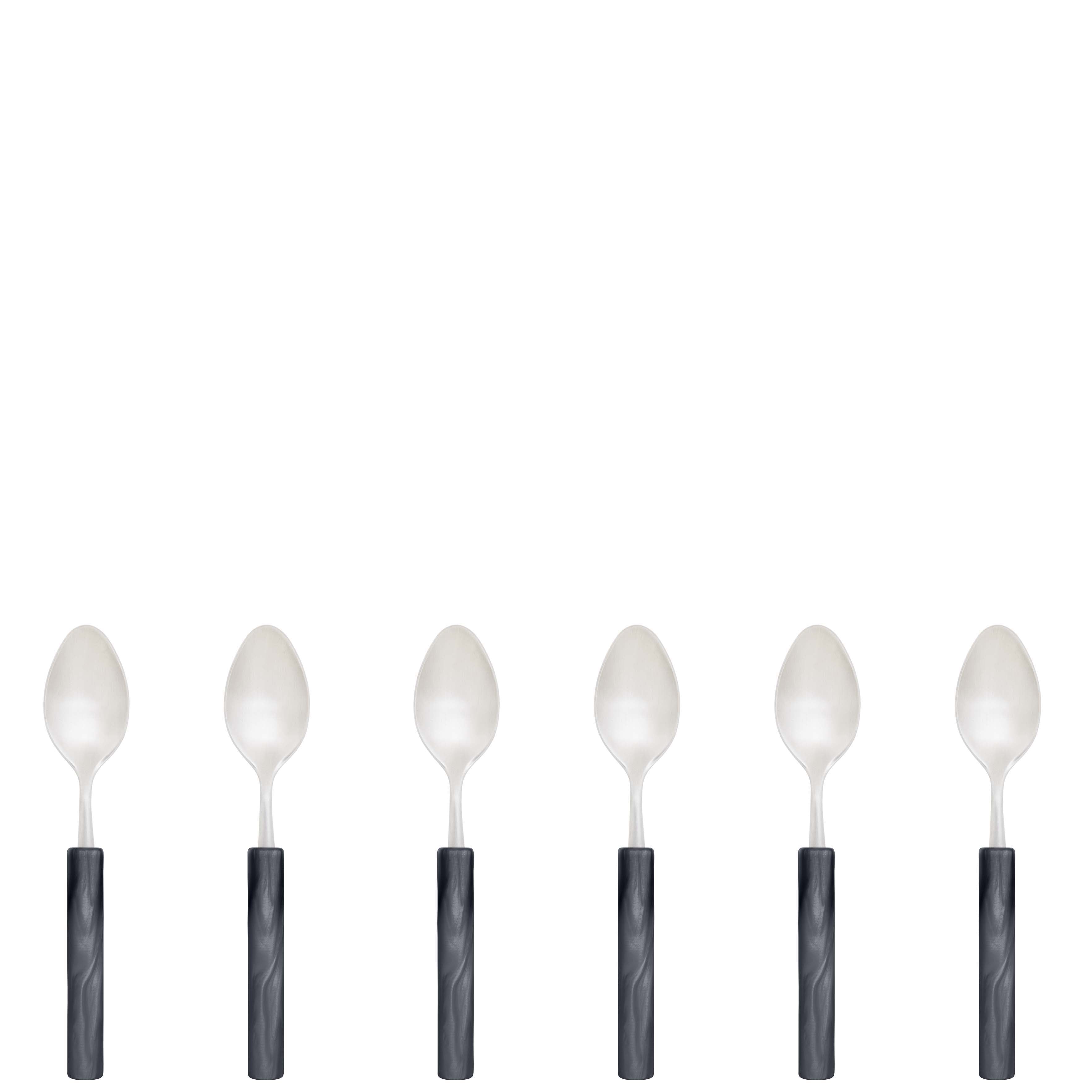 Mediterraneo Moka Spoon Set - Black