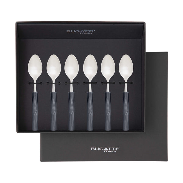 Mediterraneo Moka Spoon Set - Black
