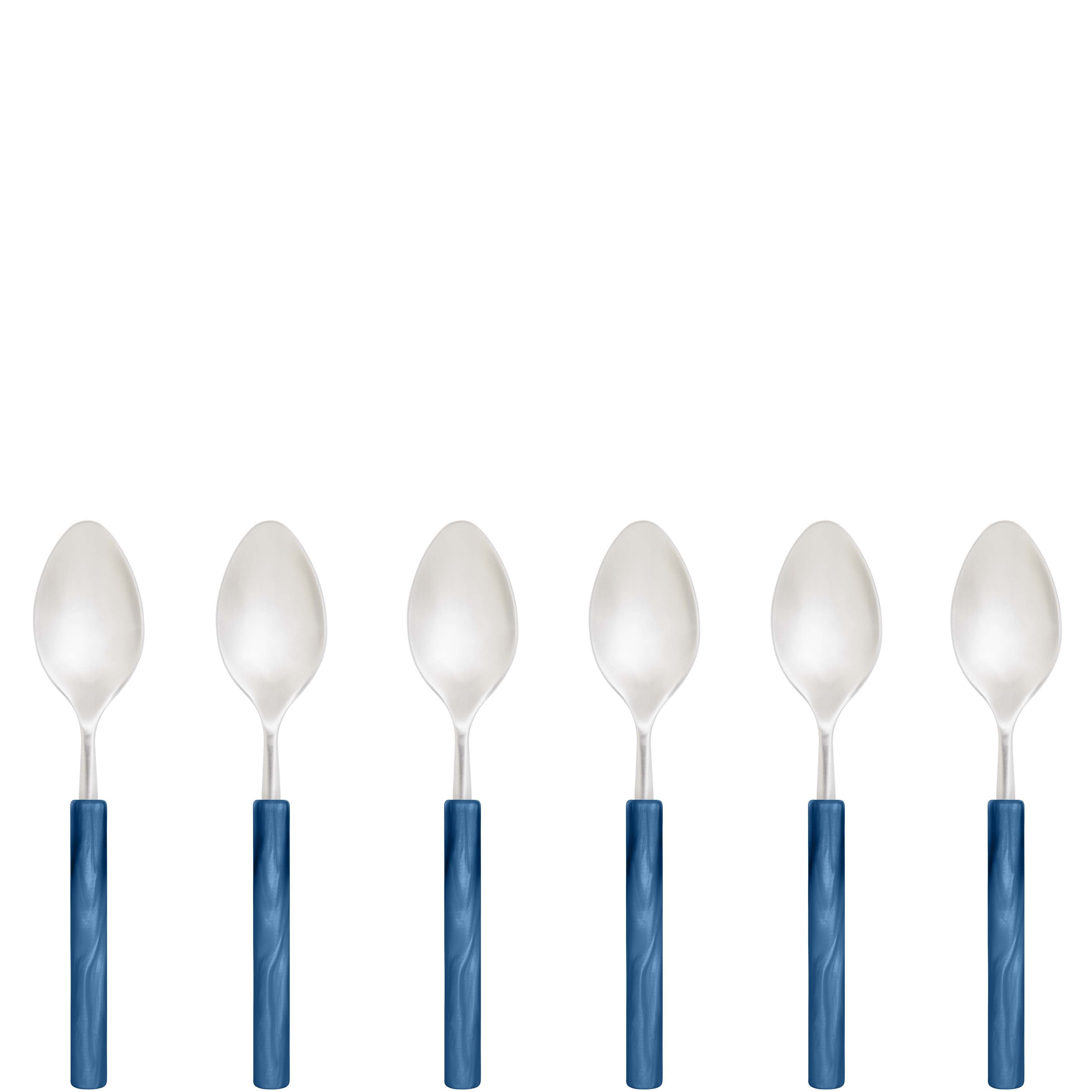 Mediterraneo Coffee Spoon Set - Teal Blue