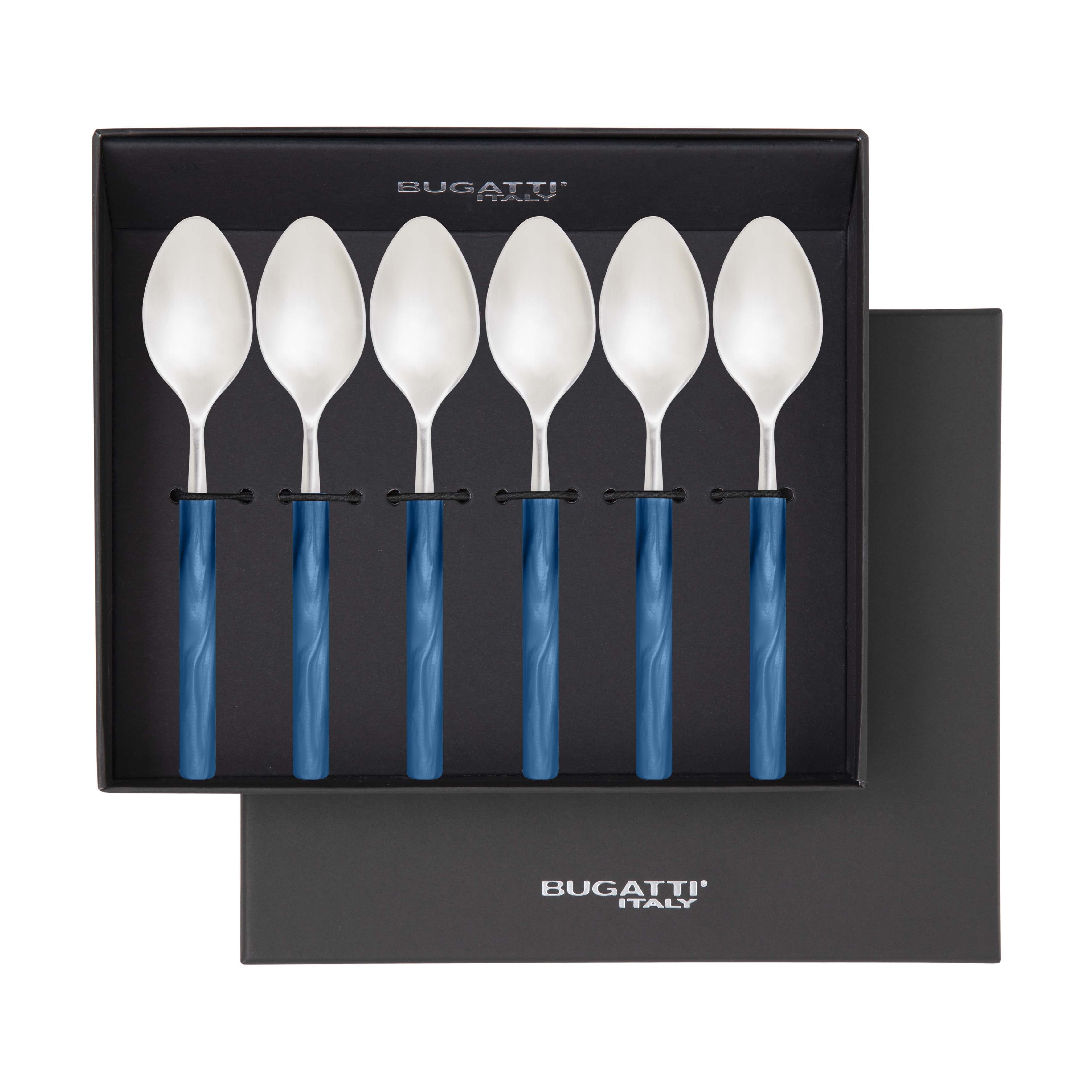 Mediterraneo Coffee Spoon Set - Teal Blue