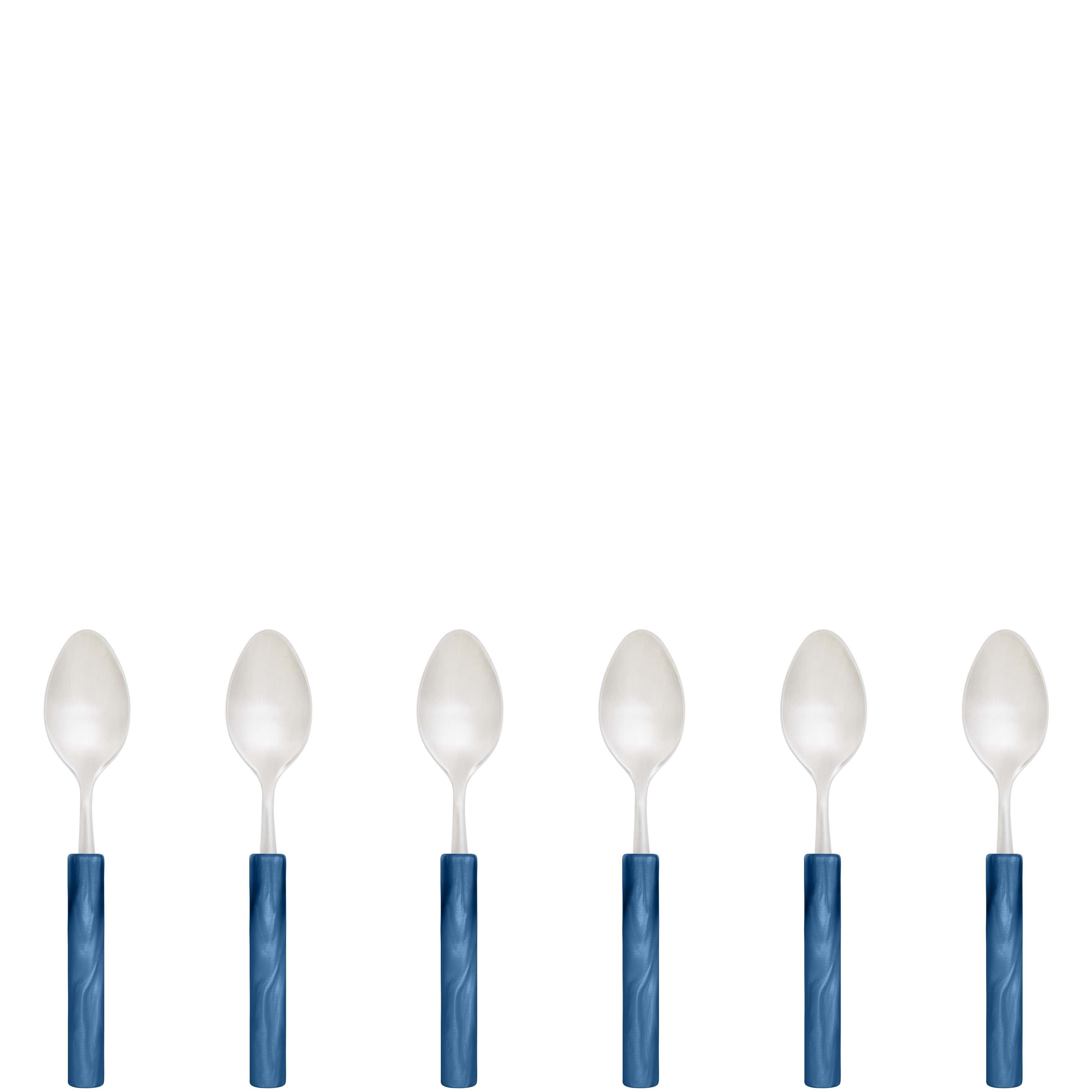 Mediterraneo Moka Spoon Set - Teal Blue