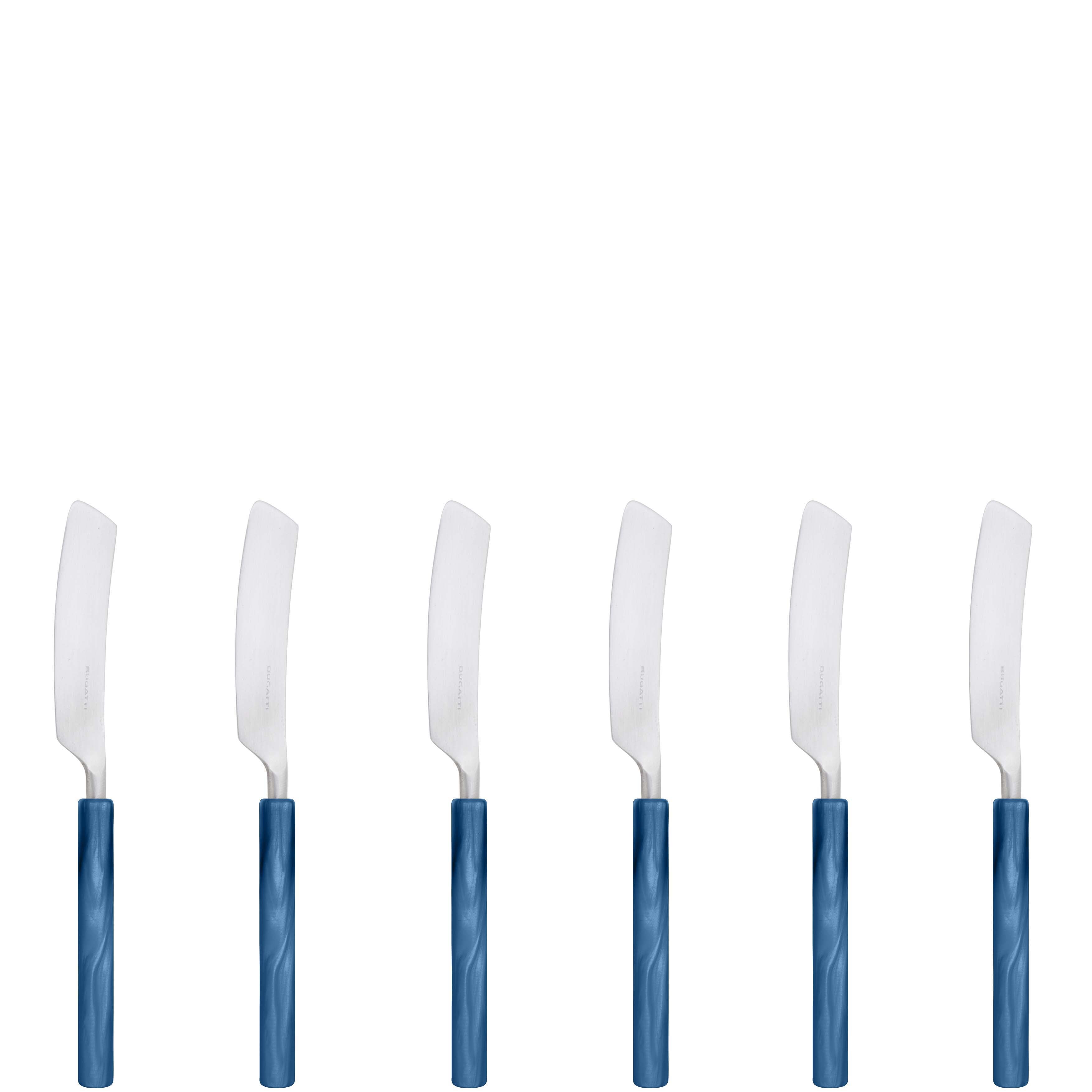 Mediterraneo Butter Knives Set - Teal Blue