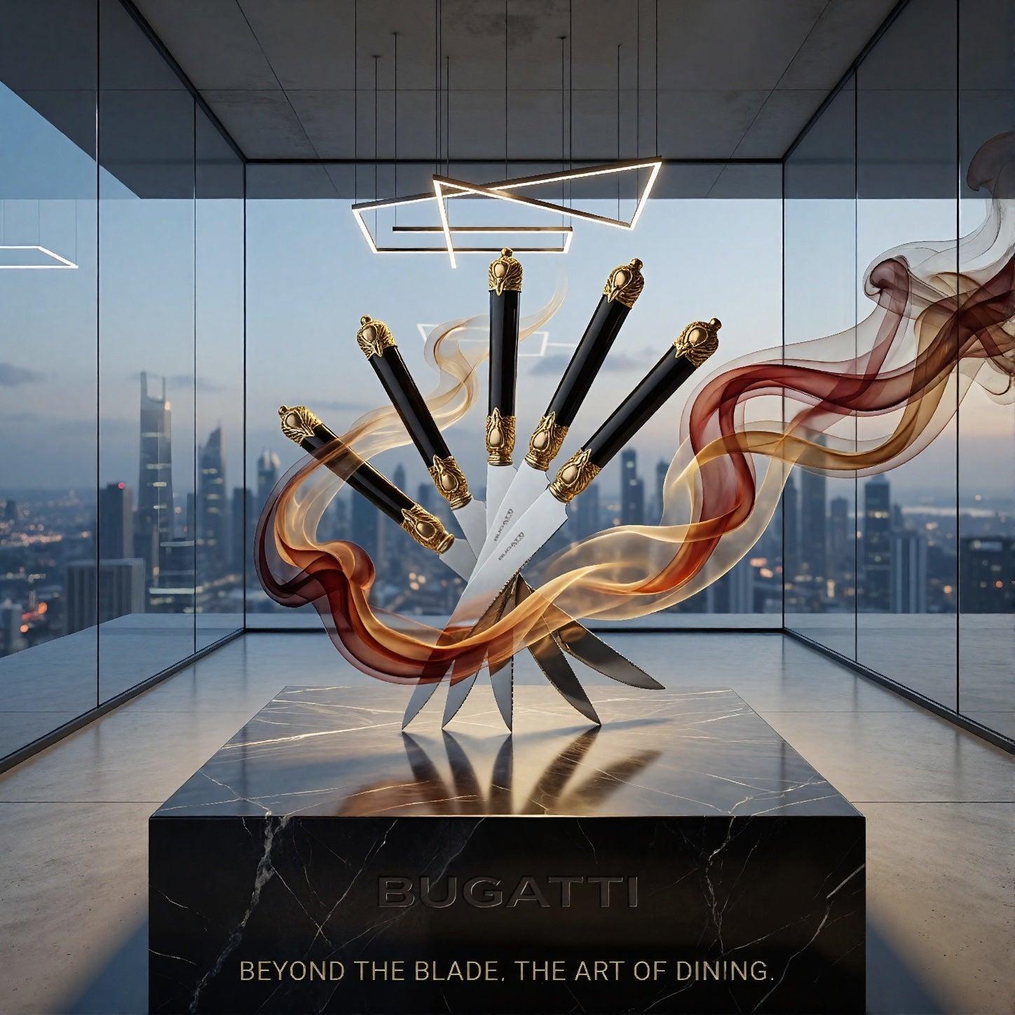 Rinascimento Steak Knives Set gold / black