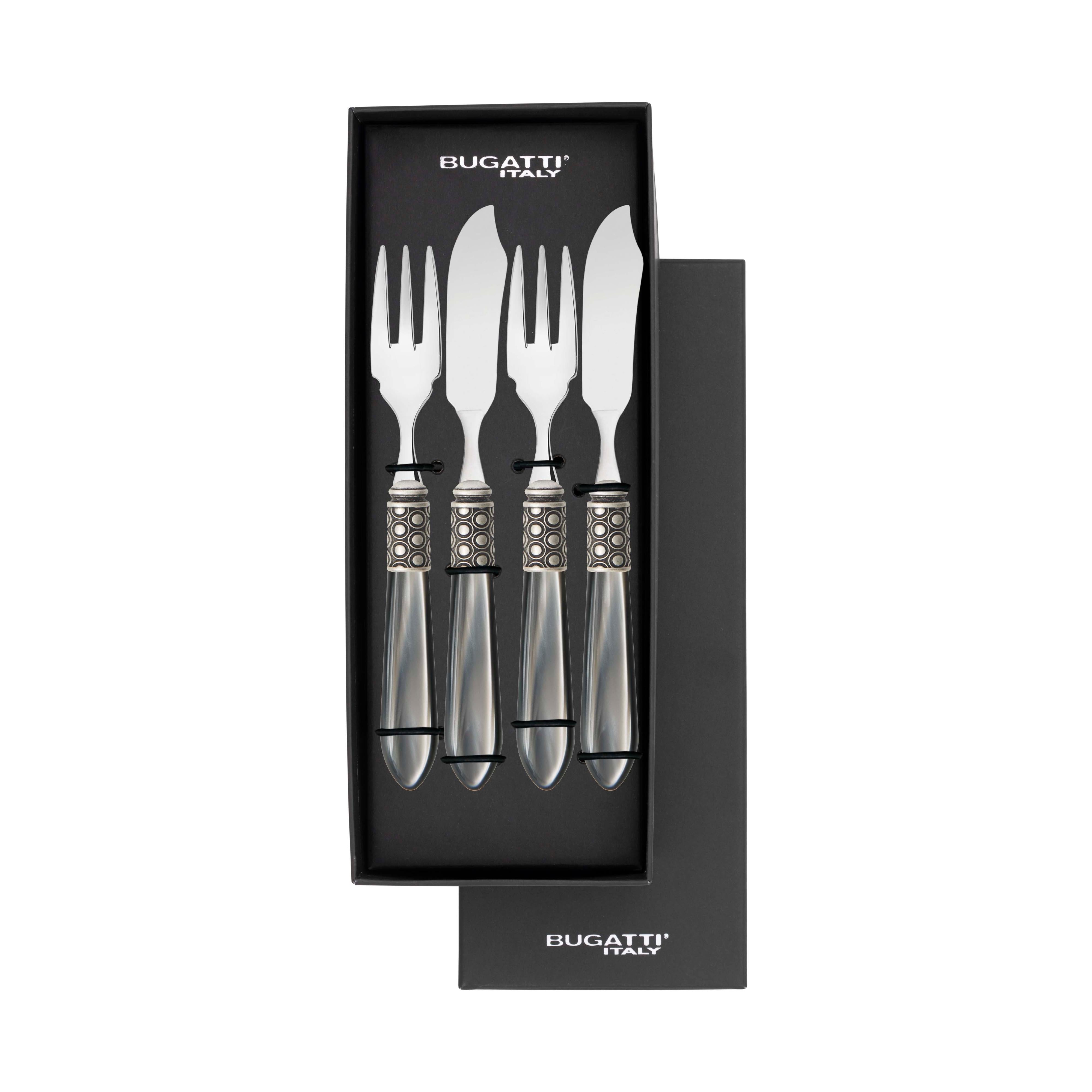 Optical Antique 12 Piece Fish Set - gray