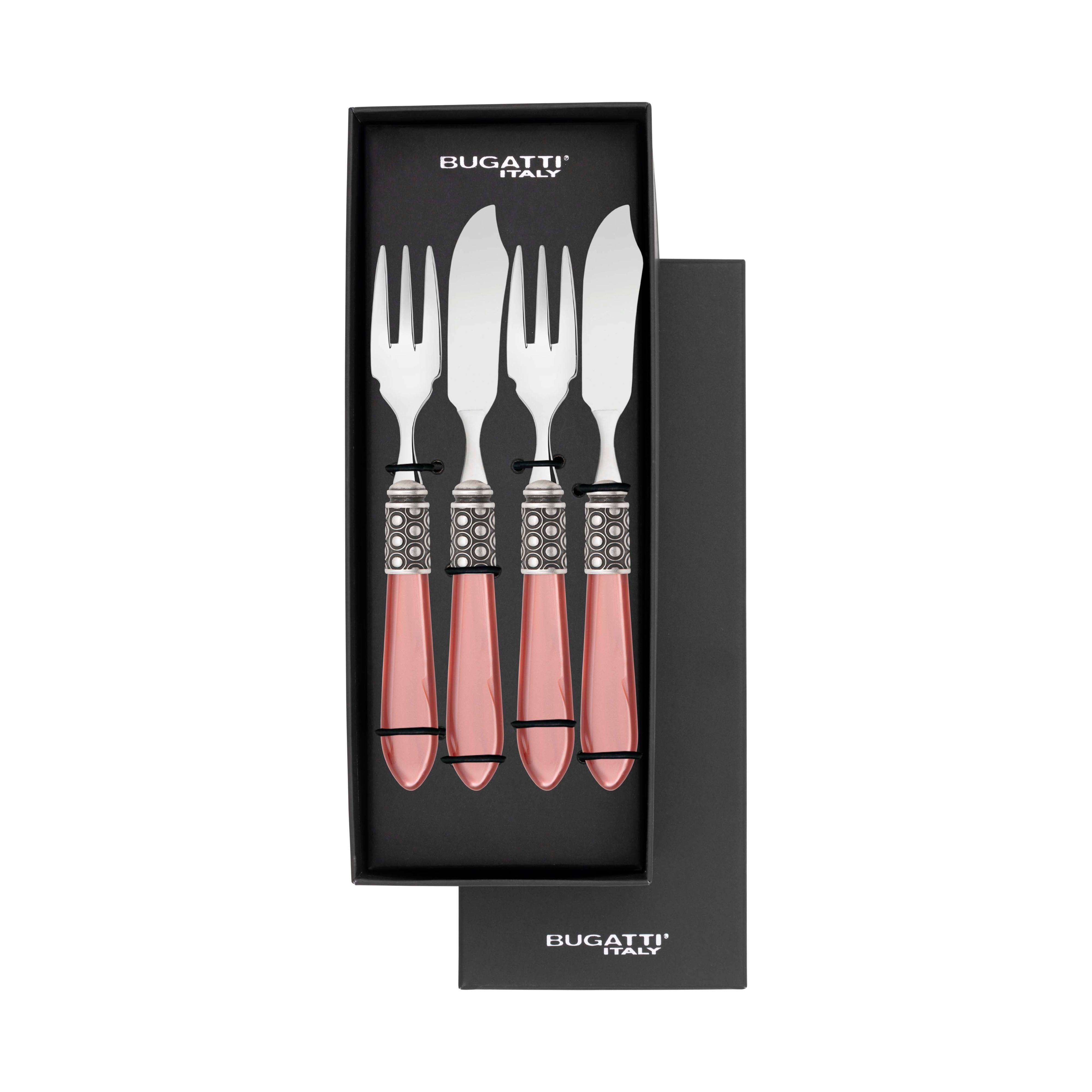Optical Antique 12 Piece Fish Set - rust