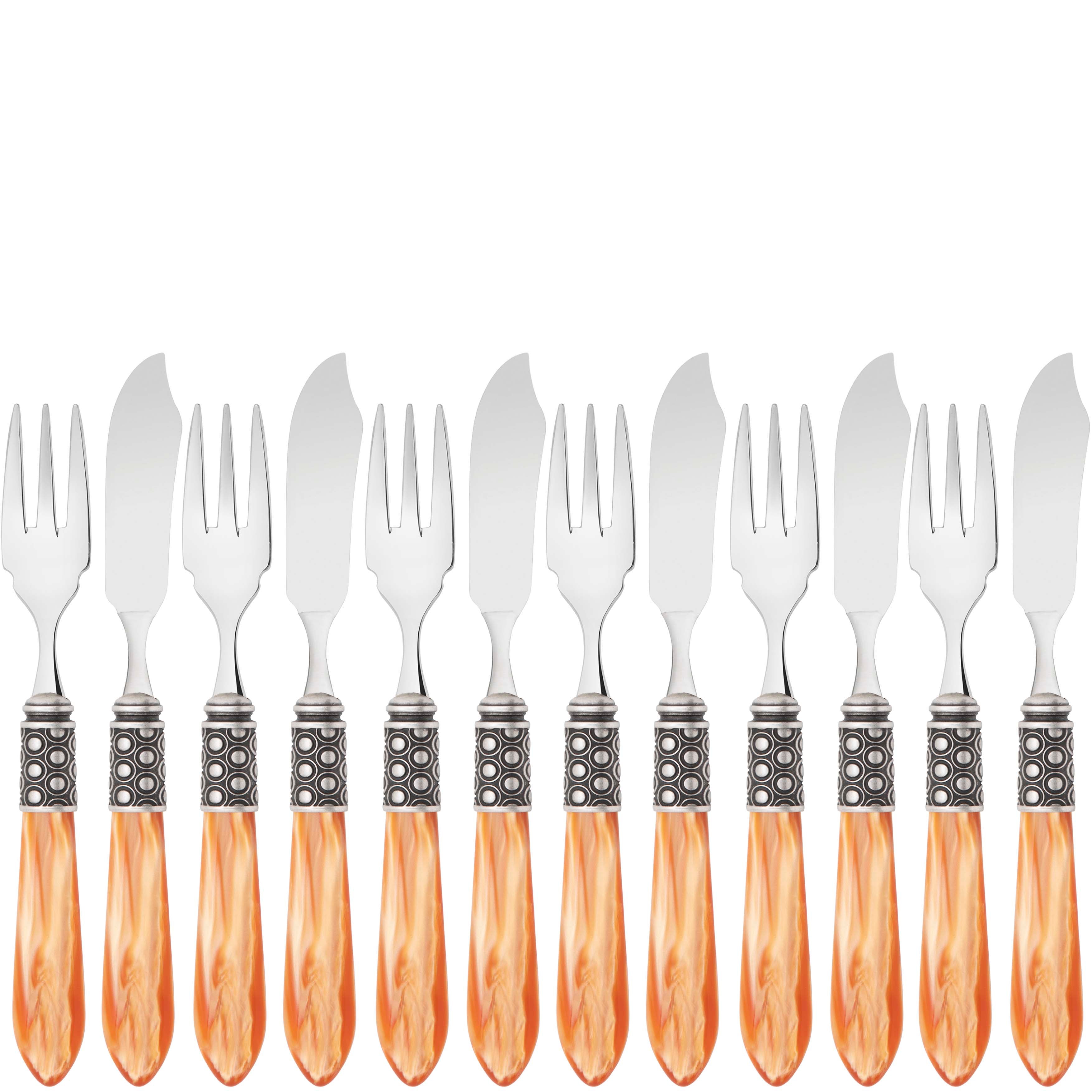 Optical Antique 12 Piece Fish Set - tangere