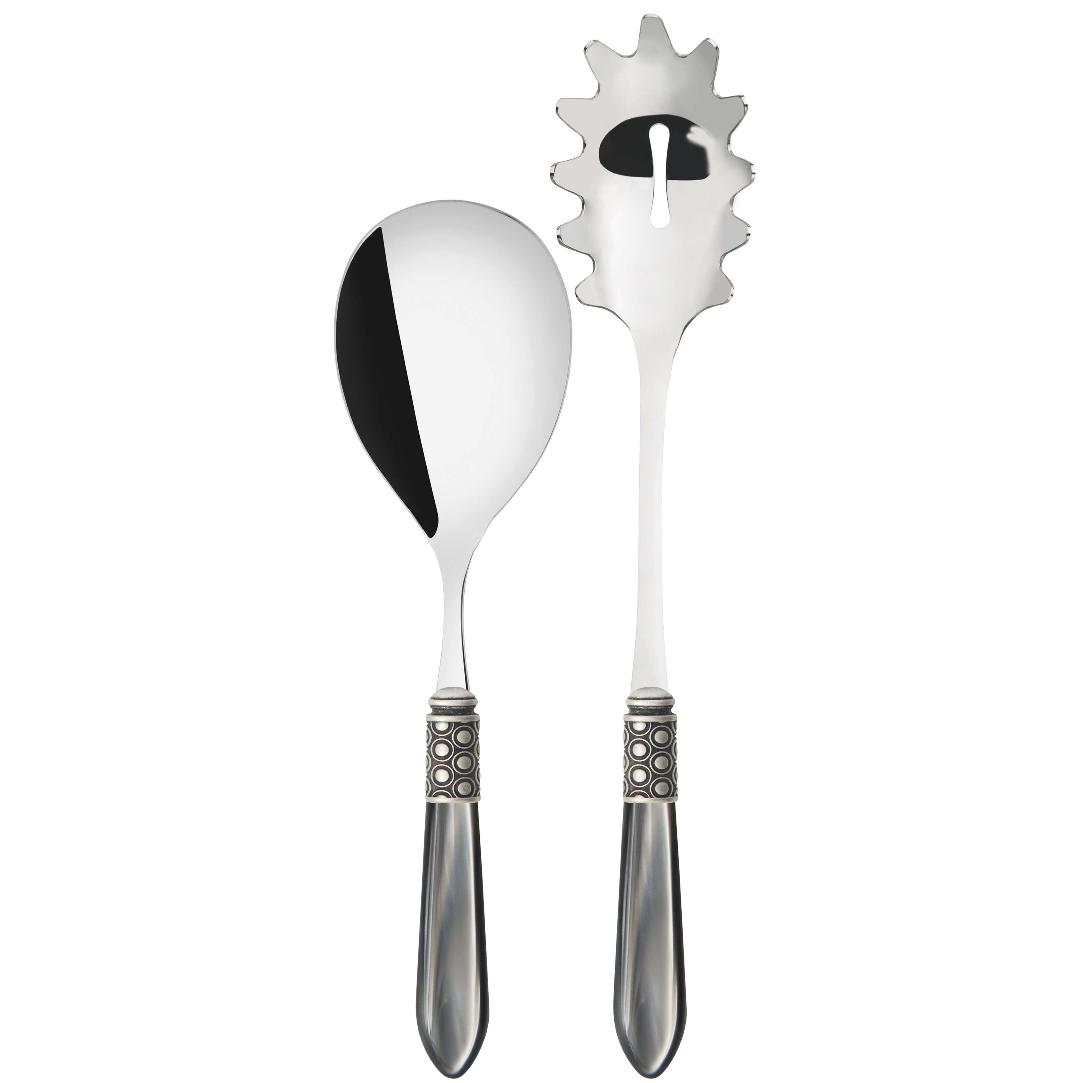 Optical Antique 2 Piece Pasta Set in gift box - gray
