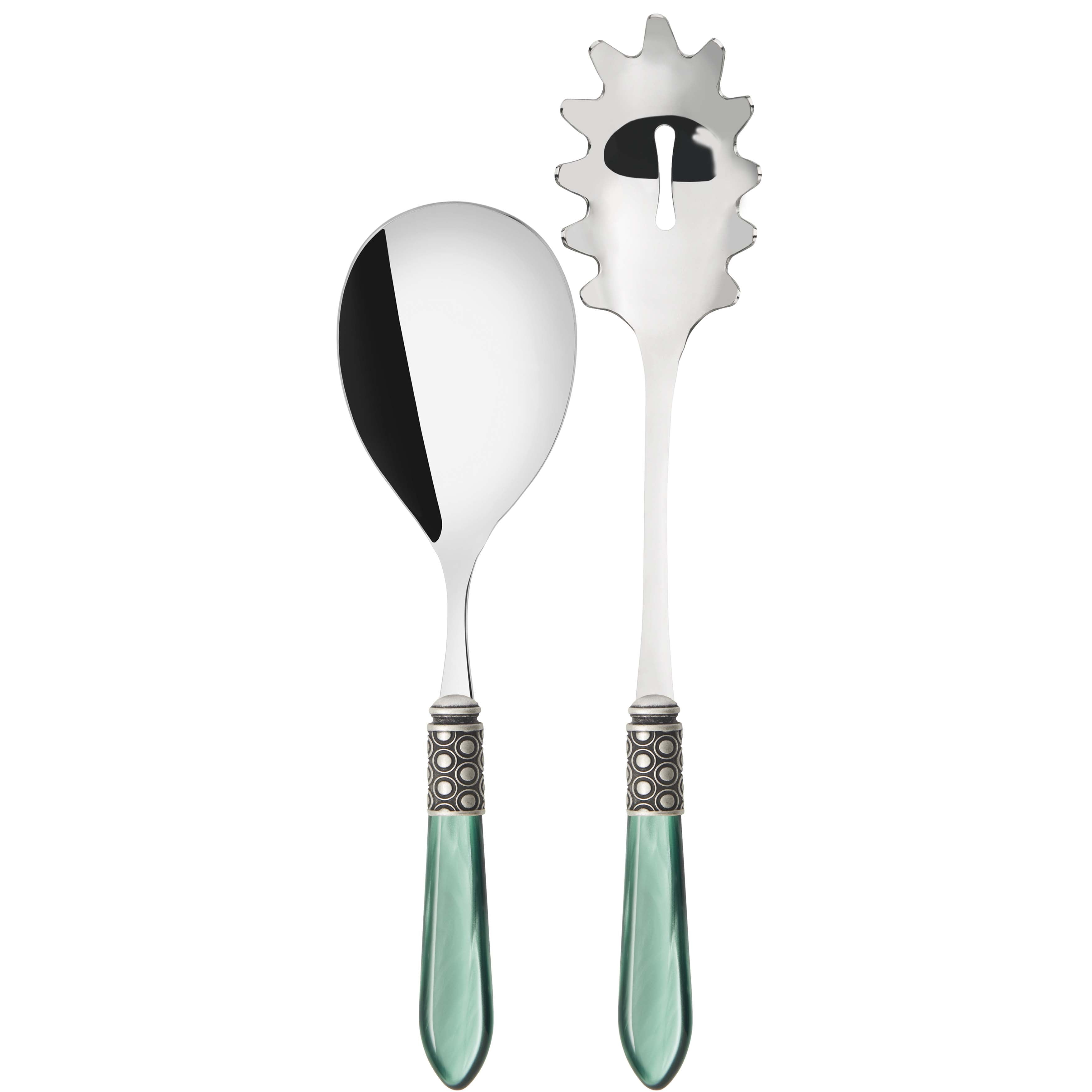 Optical Antique 2 Piece Pasta Set in gift box - green