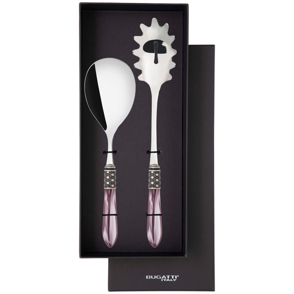 Optical Antique 2 Piece Pasta Set in gift box - Lilac