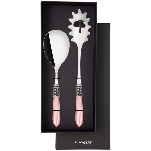 Optical Antique 2 Piece Pasta Set in gift box - Pink