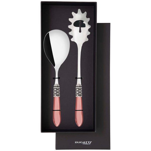 Optical Antique 2 Piece Pasta Set in gift box - Rust