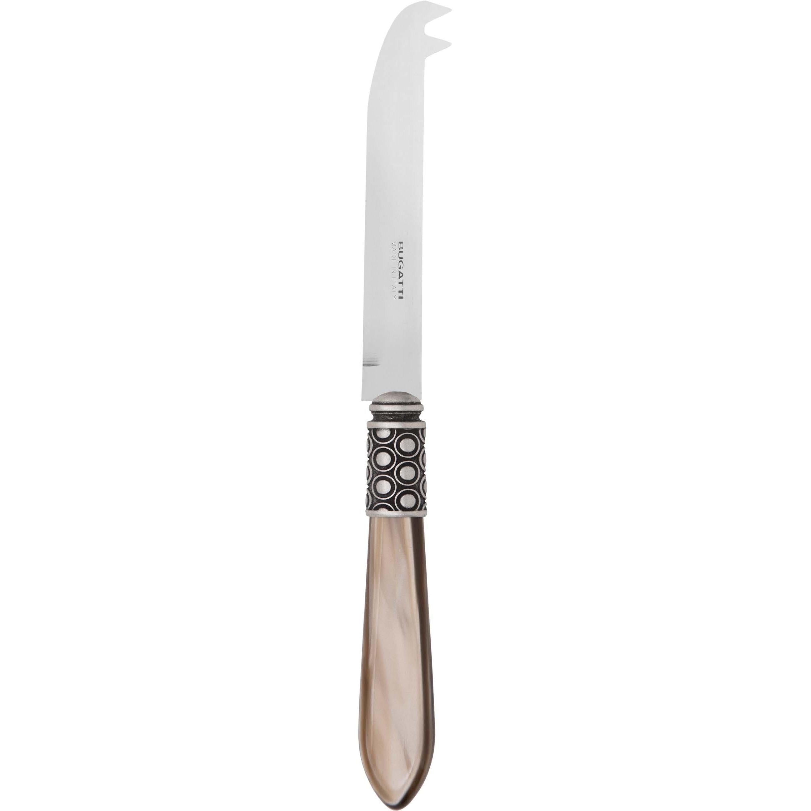 Optical Antique 2 point "deer" cheese Knife - taupe