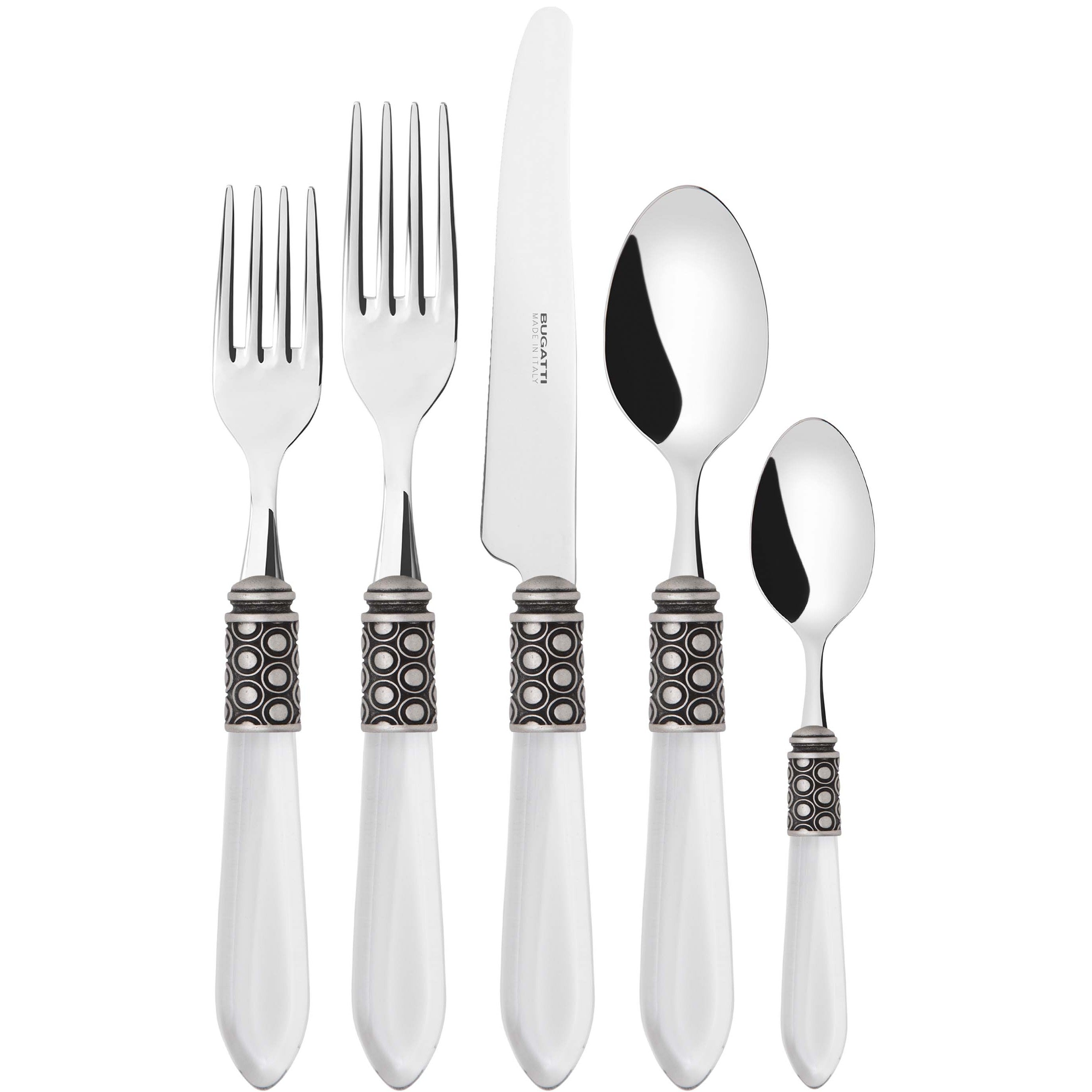 Optical Antique 5 Piece Place setting - Clear