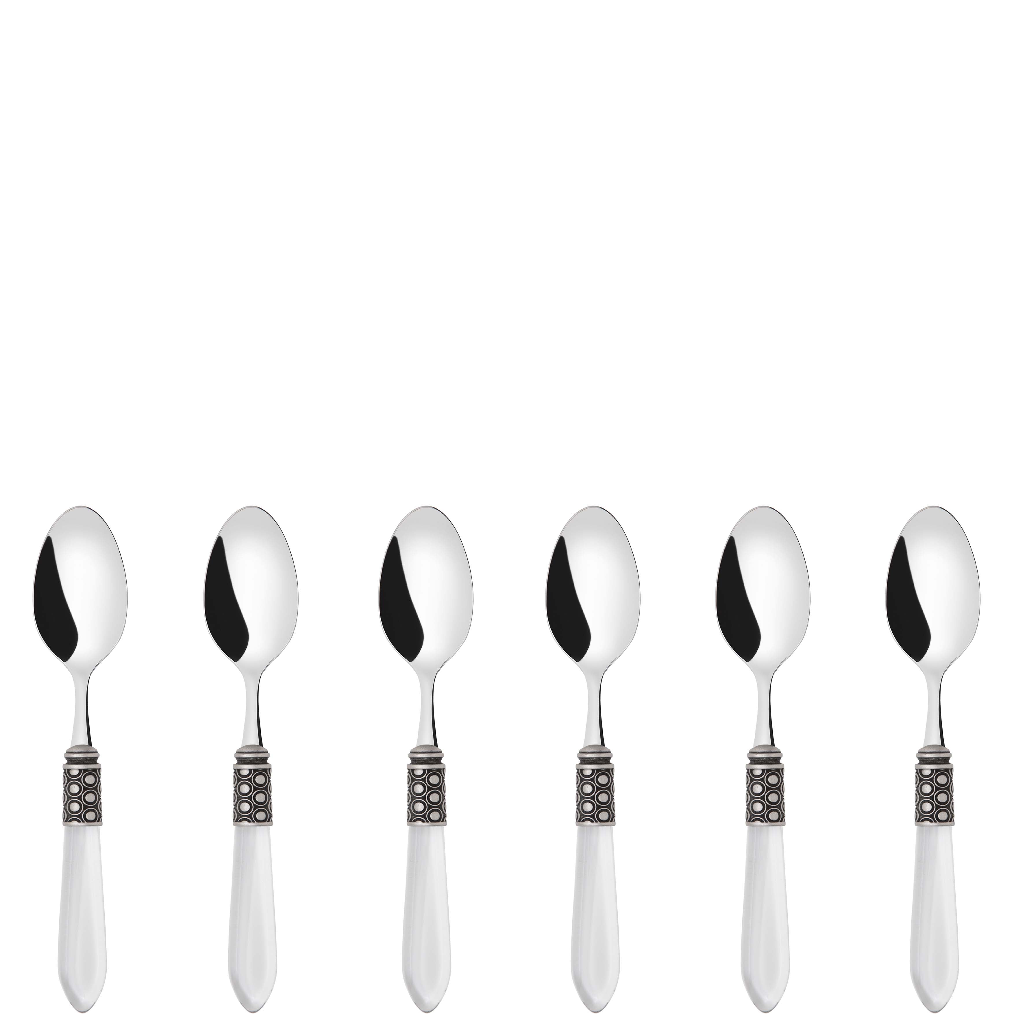 Optical Antique 6 Piece Coffee Spoon Set in gift box - clear