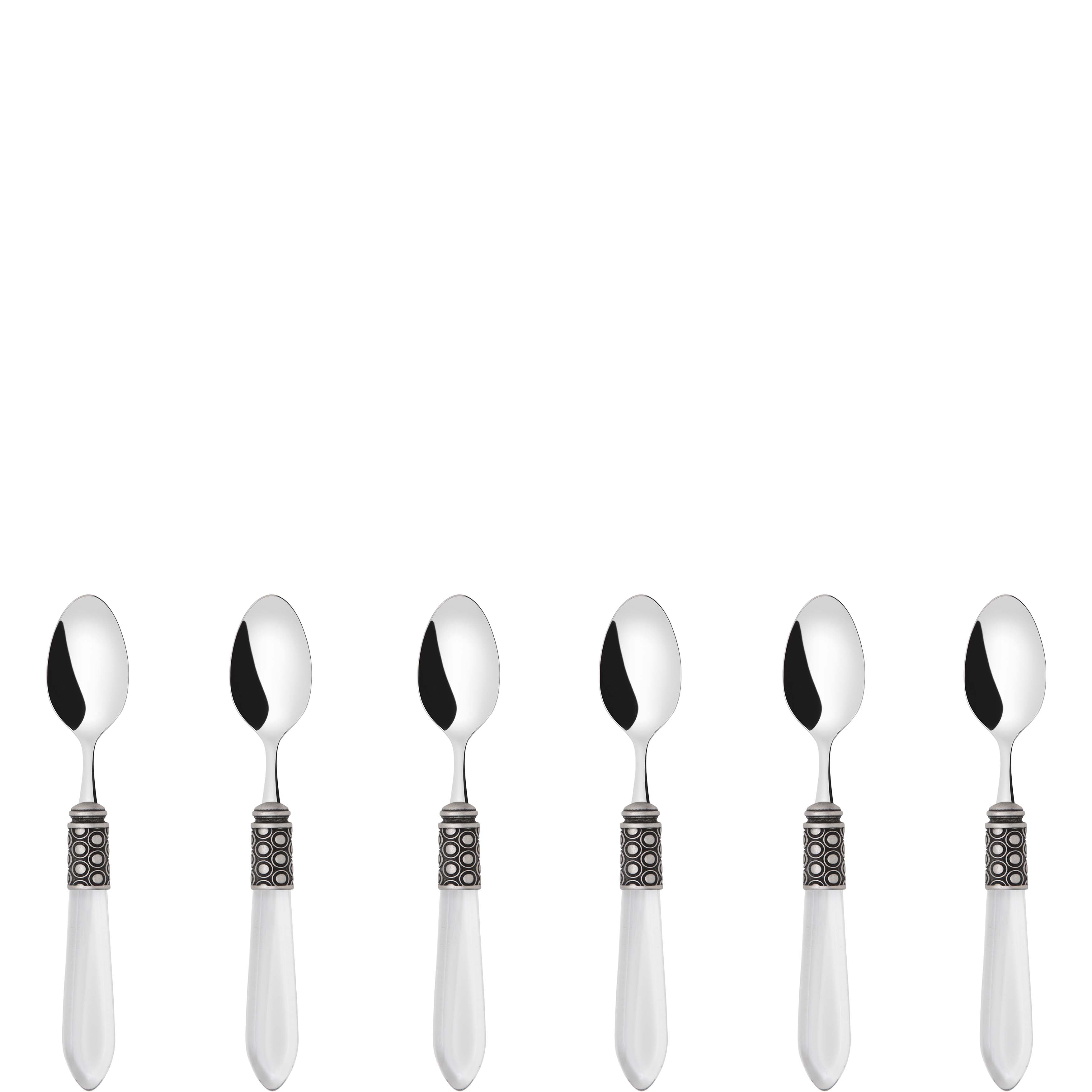 Optical Antique 6 Piece Moka Spoon Set in gift box clear