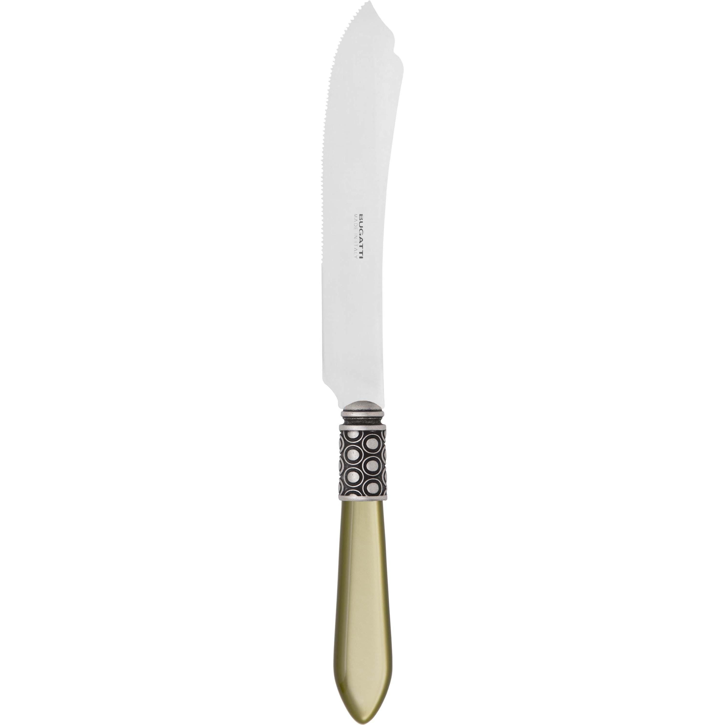 Optical Antique Cake Knife 28 cm (11.02 inch) - chartreuse green