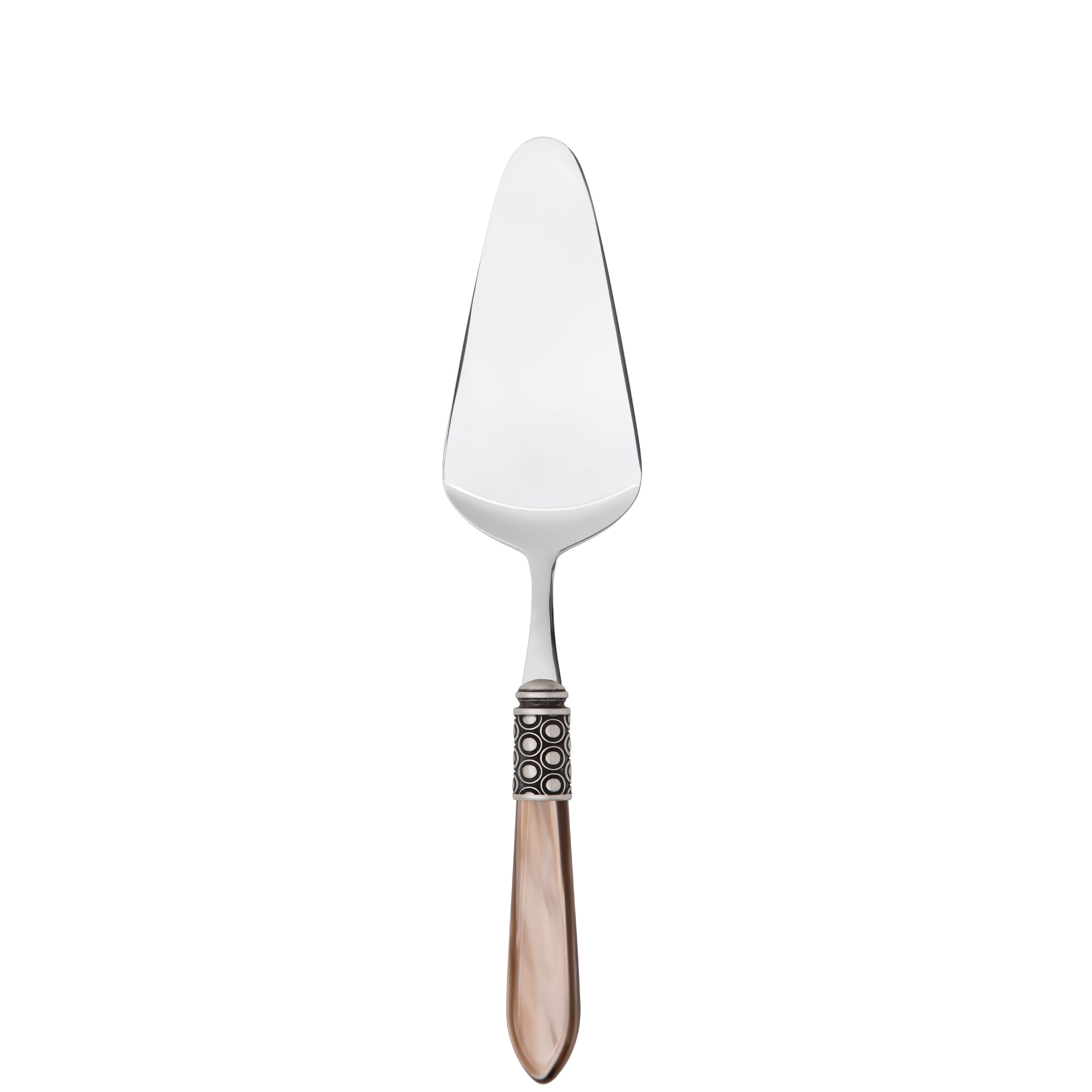 Optical Antique Cake Server in gift box - taupe