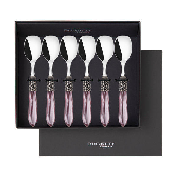 Optical Antique Ice Cream Spoons Set in gift box - Lilac