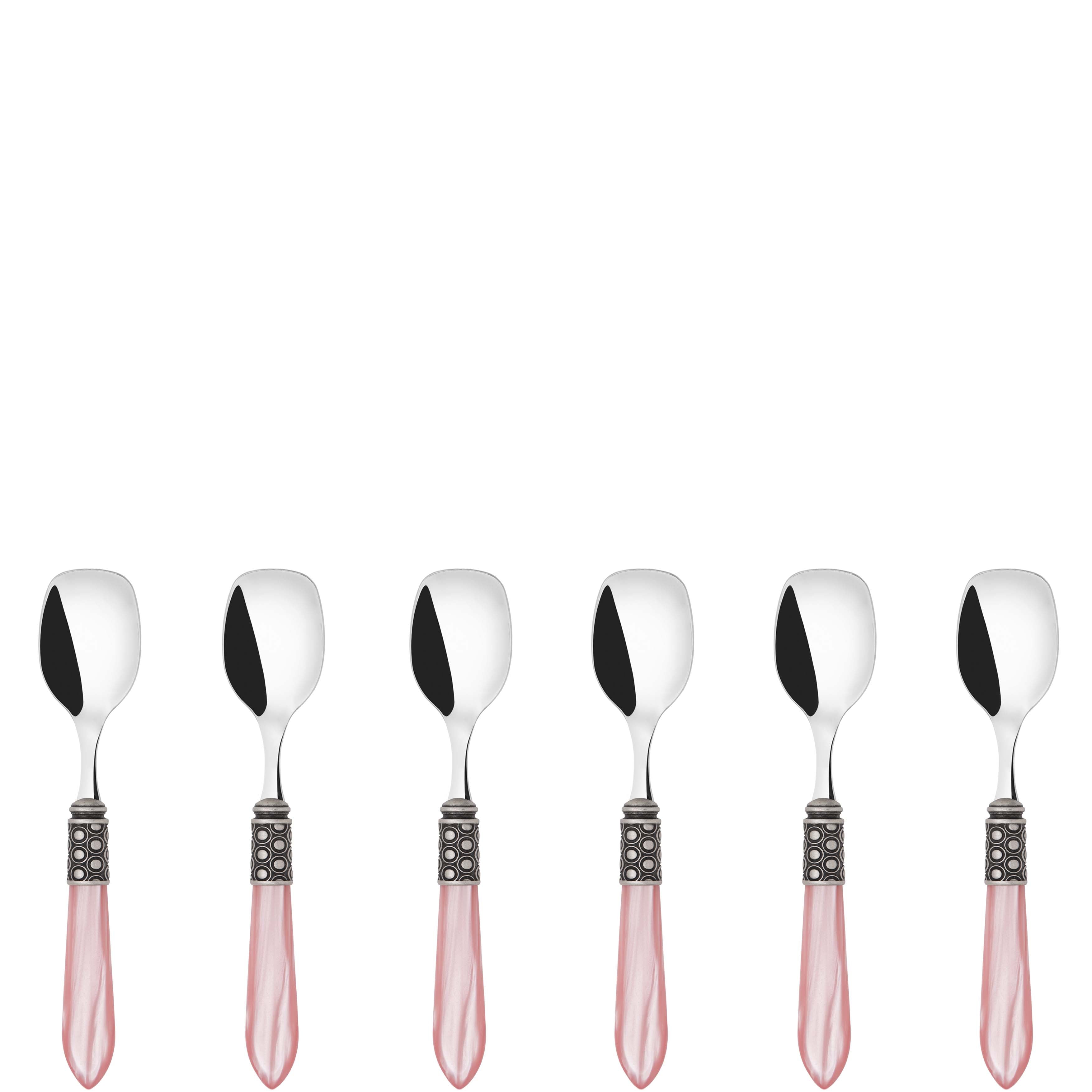 Optical Antique Ice Cream Spoons Set in gift box - pink