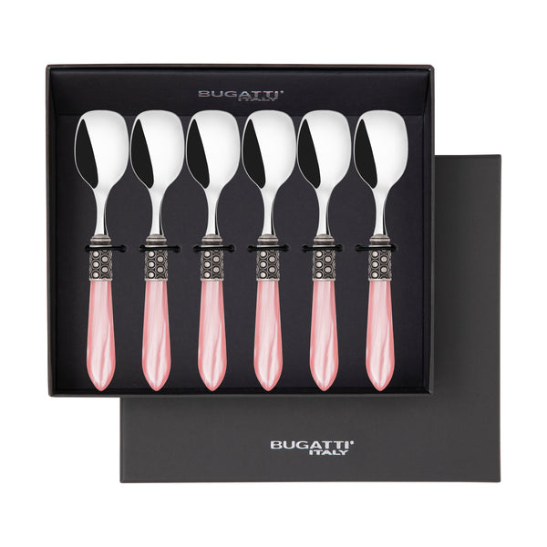 Optical Antique Ice Cream Spoons Set in gift box - Pink