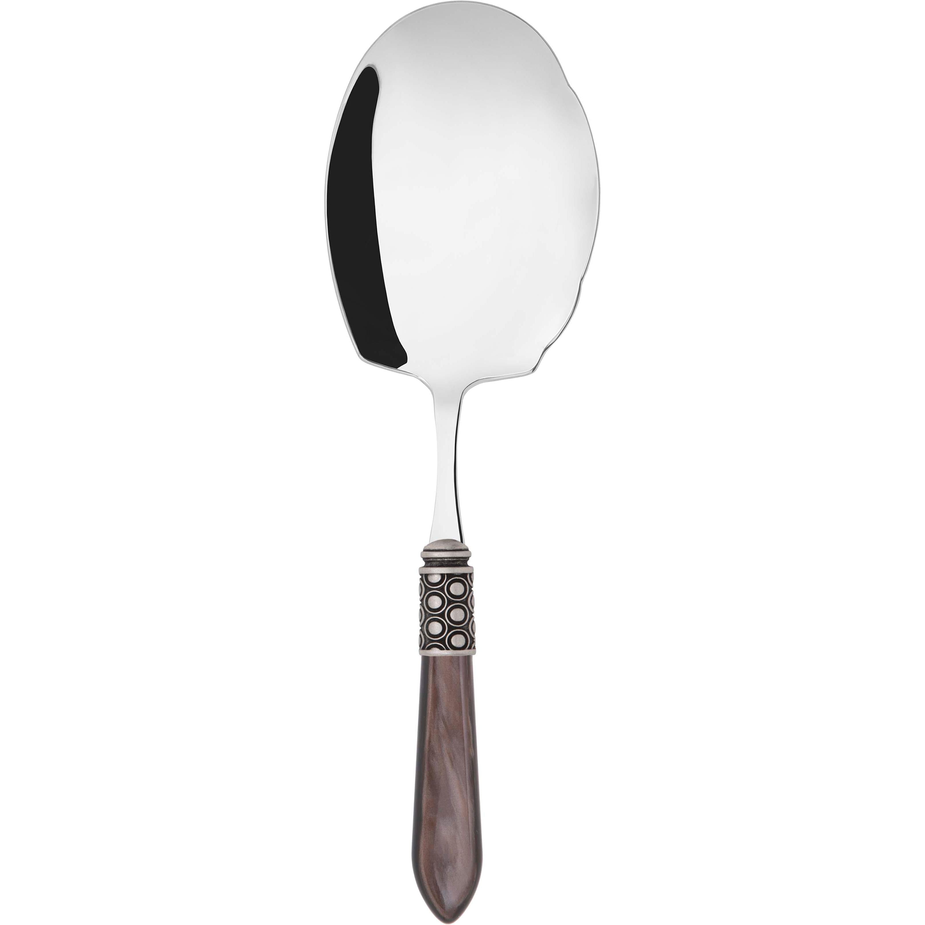 Optical Antique Kebab Serving Spoon - chocolate
