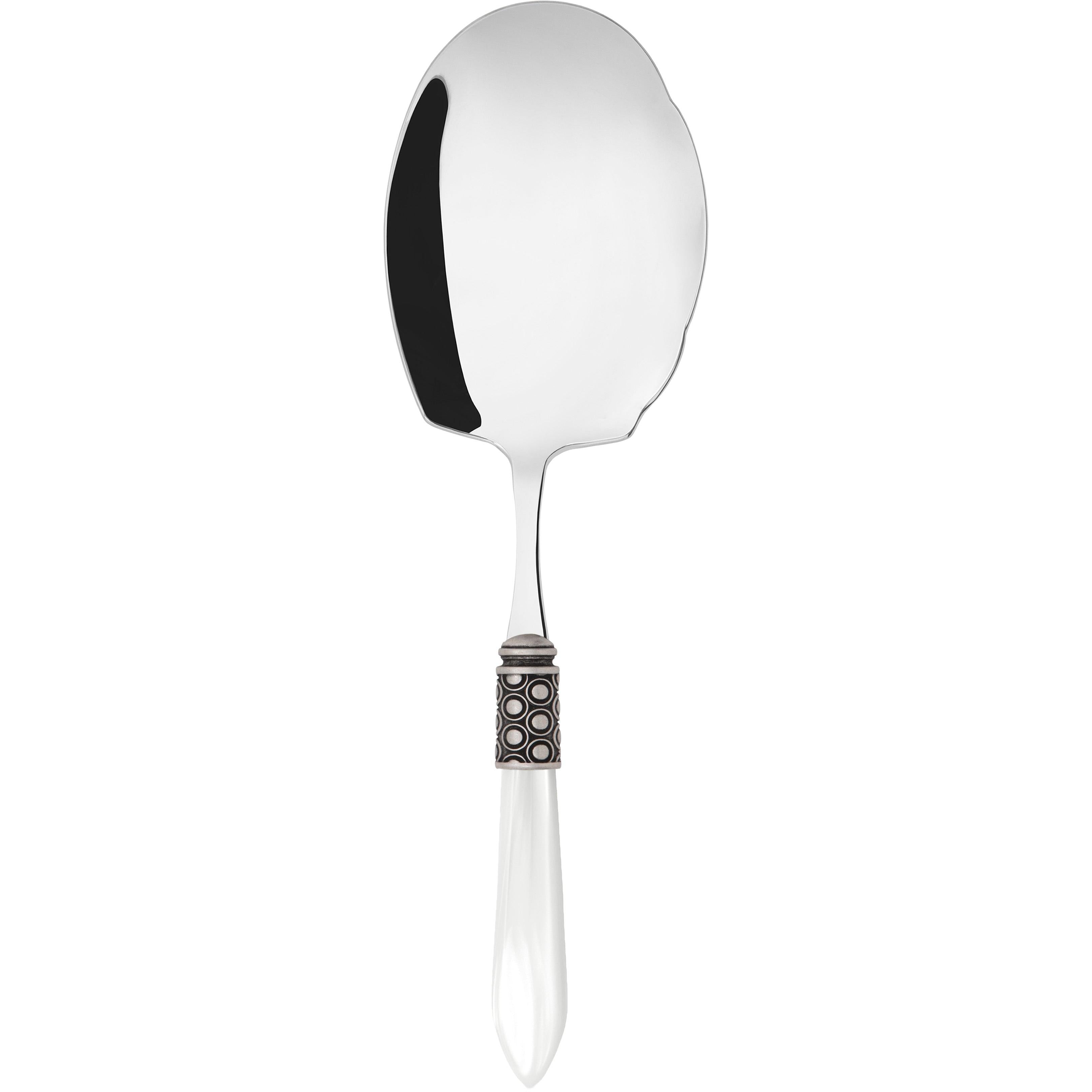 Optical Antique Kebab Serving Spoon - white