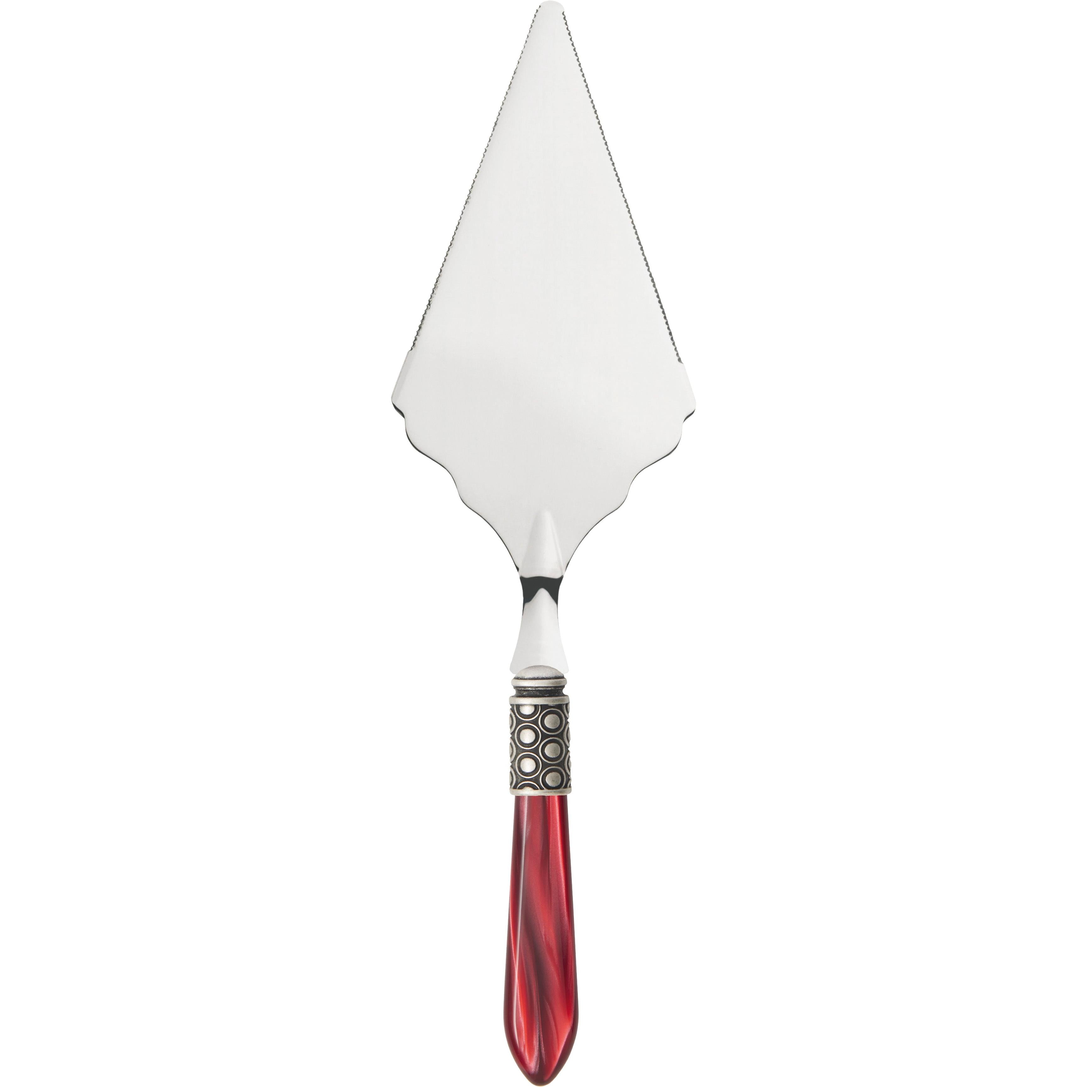 Optical Antique Large Cake Server Serrated - burgundy
