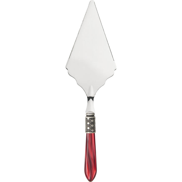 Optical Antique Large Cake Server Serrated - Burgundy