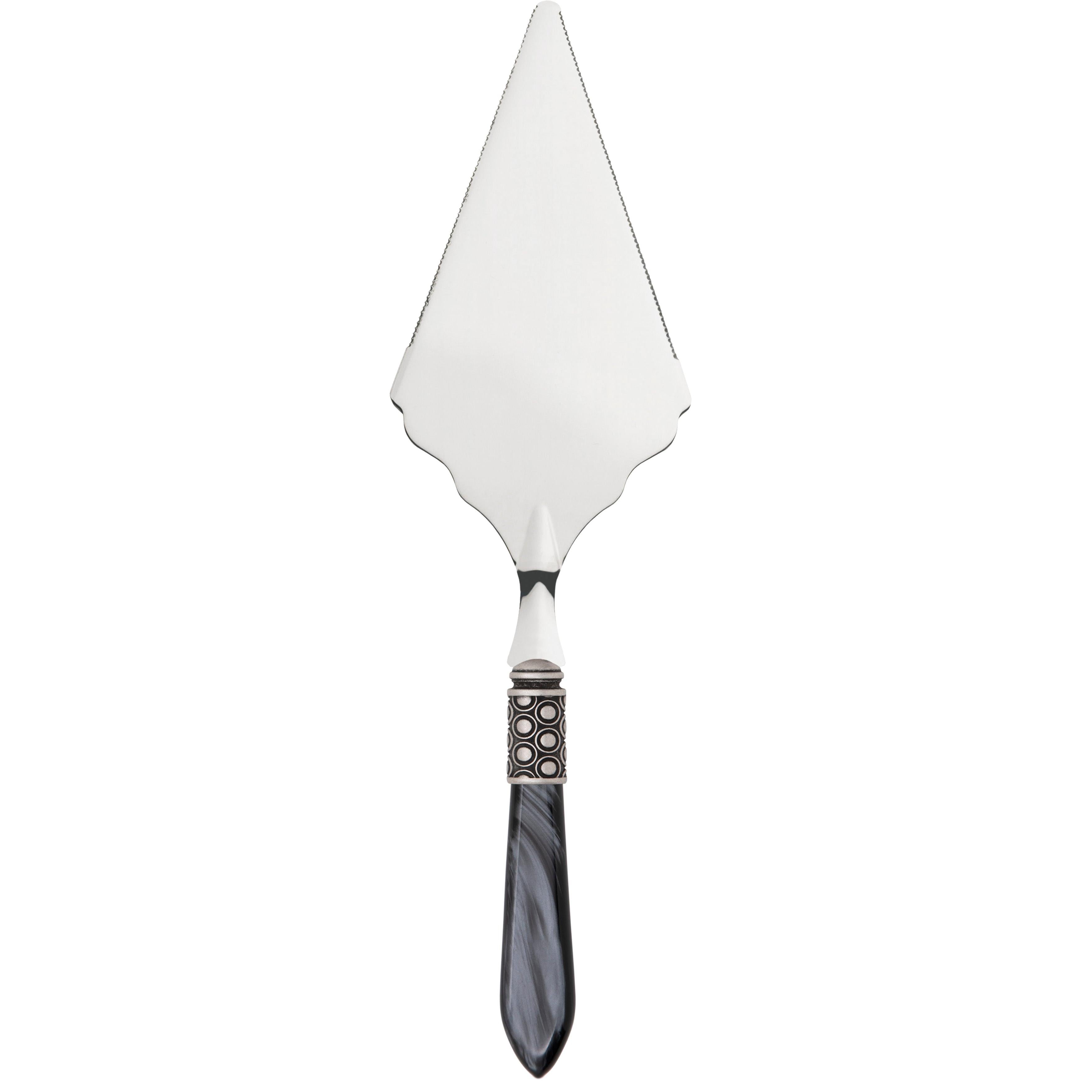 Optical Antique Large Cake Server Serrated - charcoal