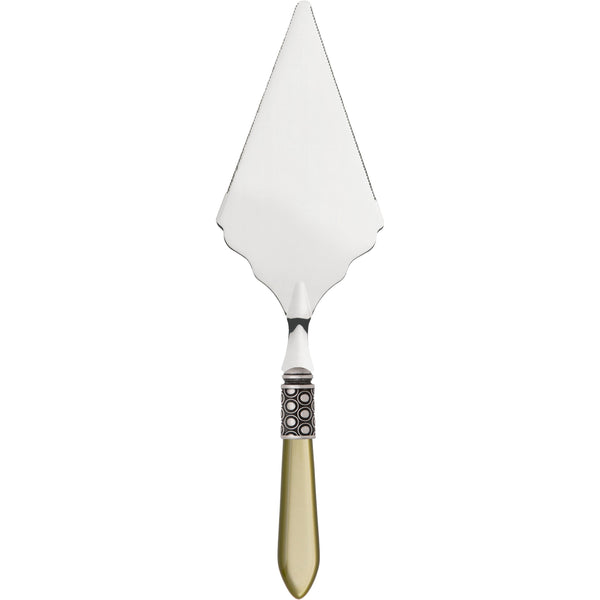 Optical Antique Large Cake Server Serrated - Chartreuse Green