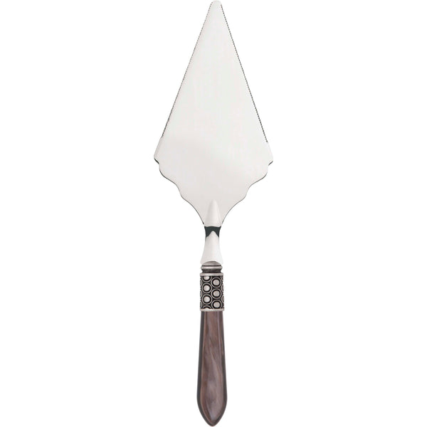 Optical Antique Large Cake Server Serrated - Chocolate