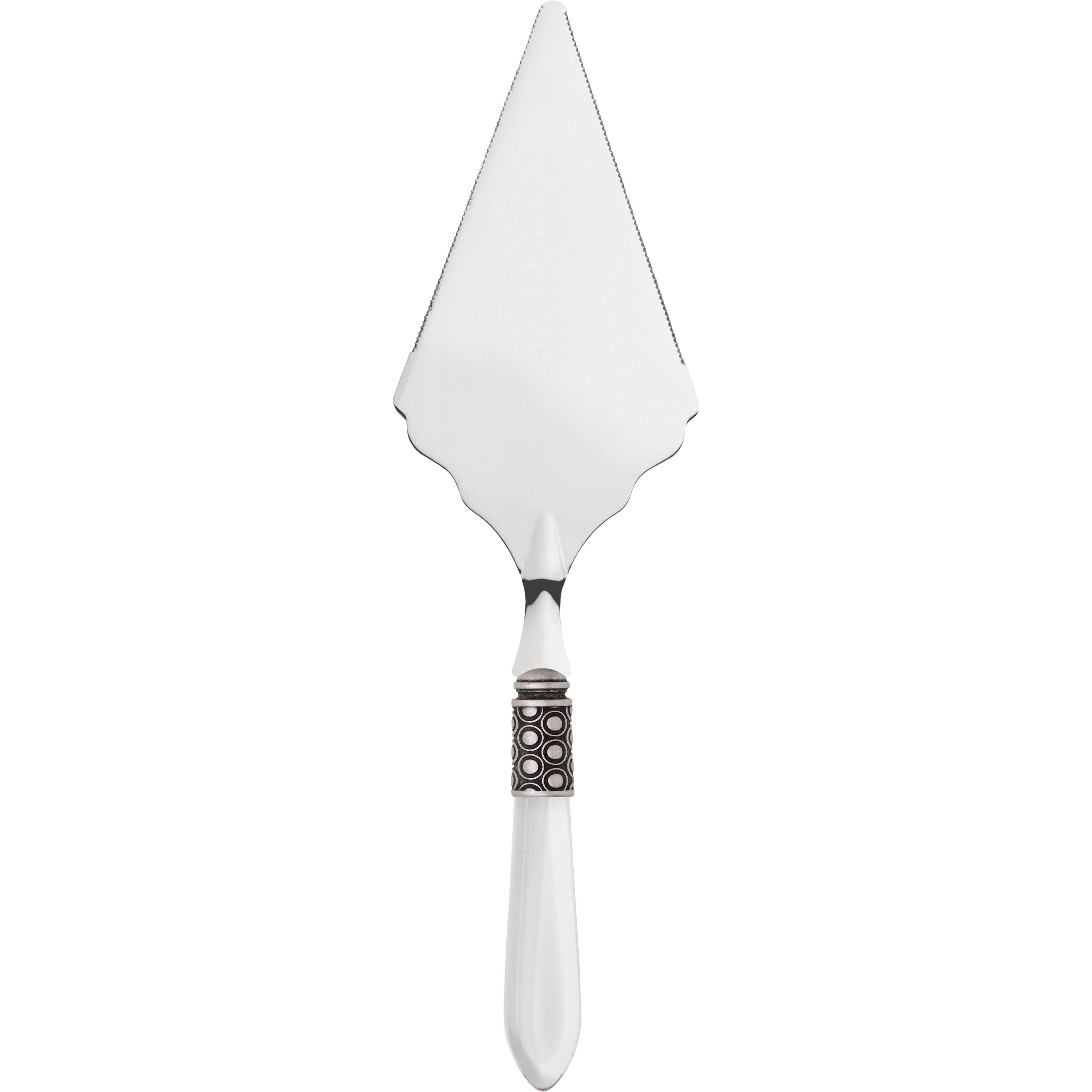 Optical Antique Large Cake Server Serrated - clear