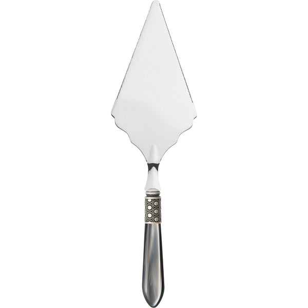 Optical Antique Large Cake Server Serrated - Gray
