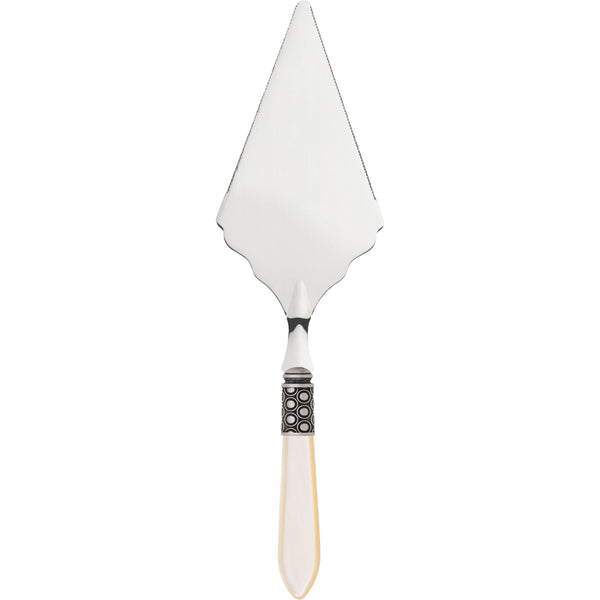 Optical Antique Large Cake Server Serrated - Ivory