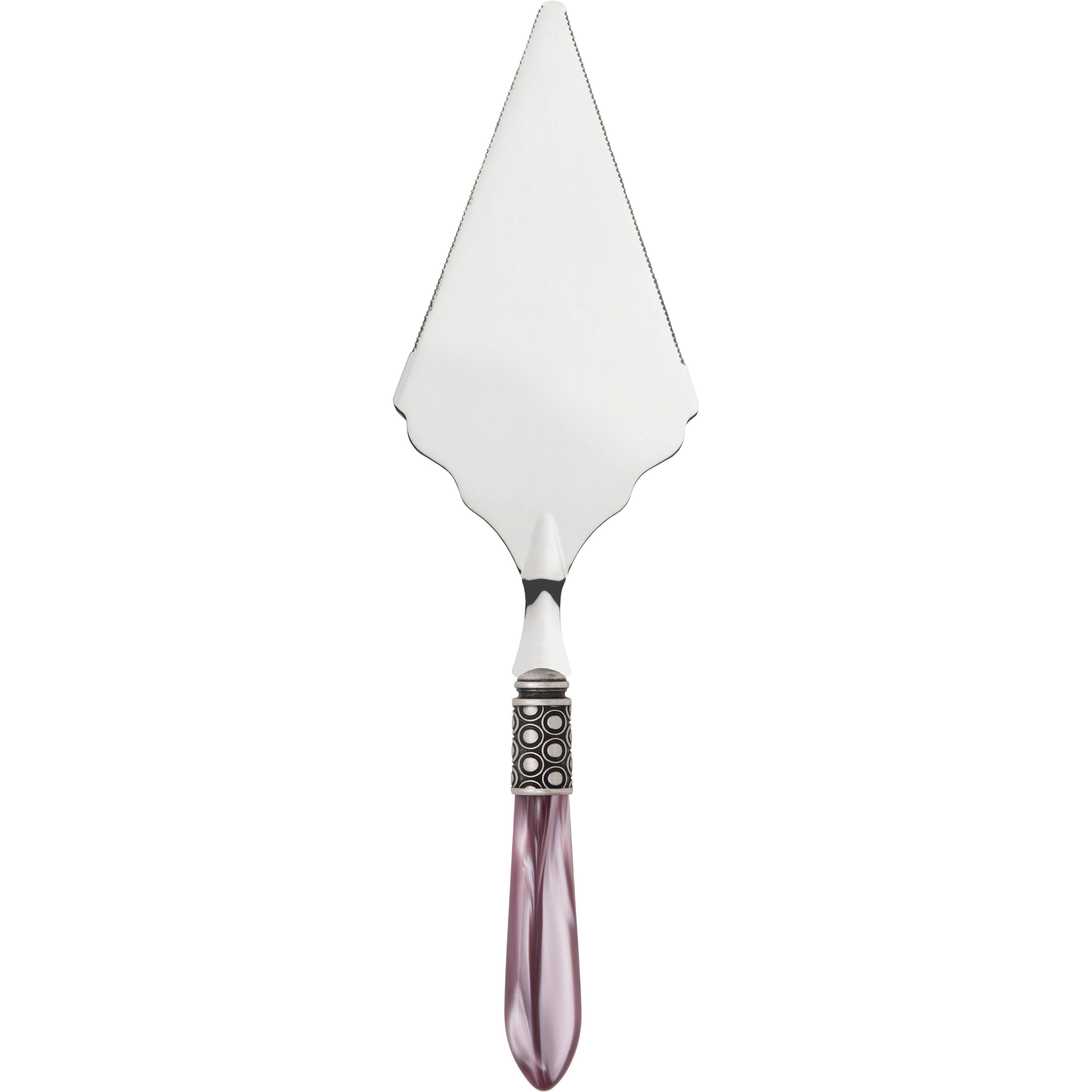 Optical Antique Large Cake Server Serrated - lilac