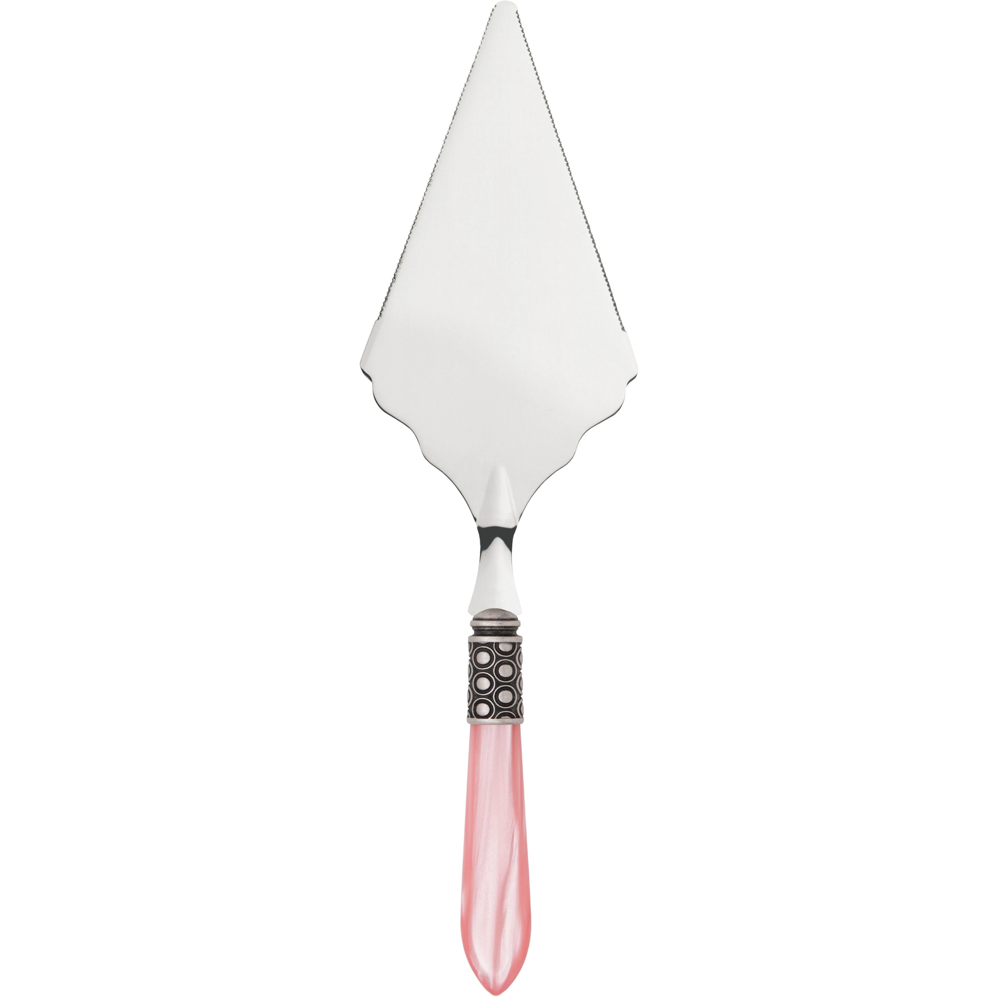 Optical Antique Large Cake Server Serrated - pink