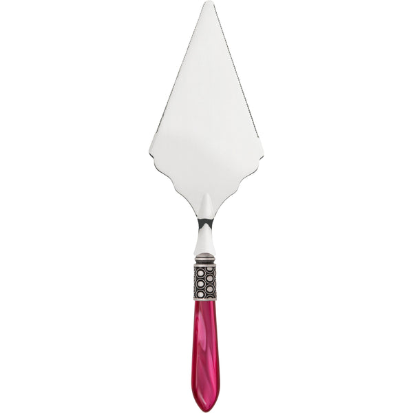 Optical Antique Large Cake Server Serrated - Raspberry