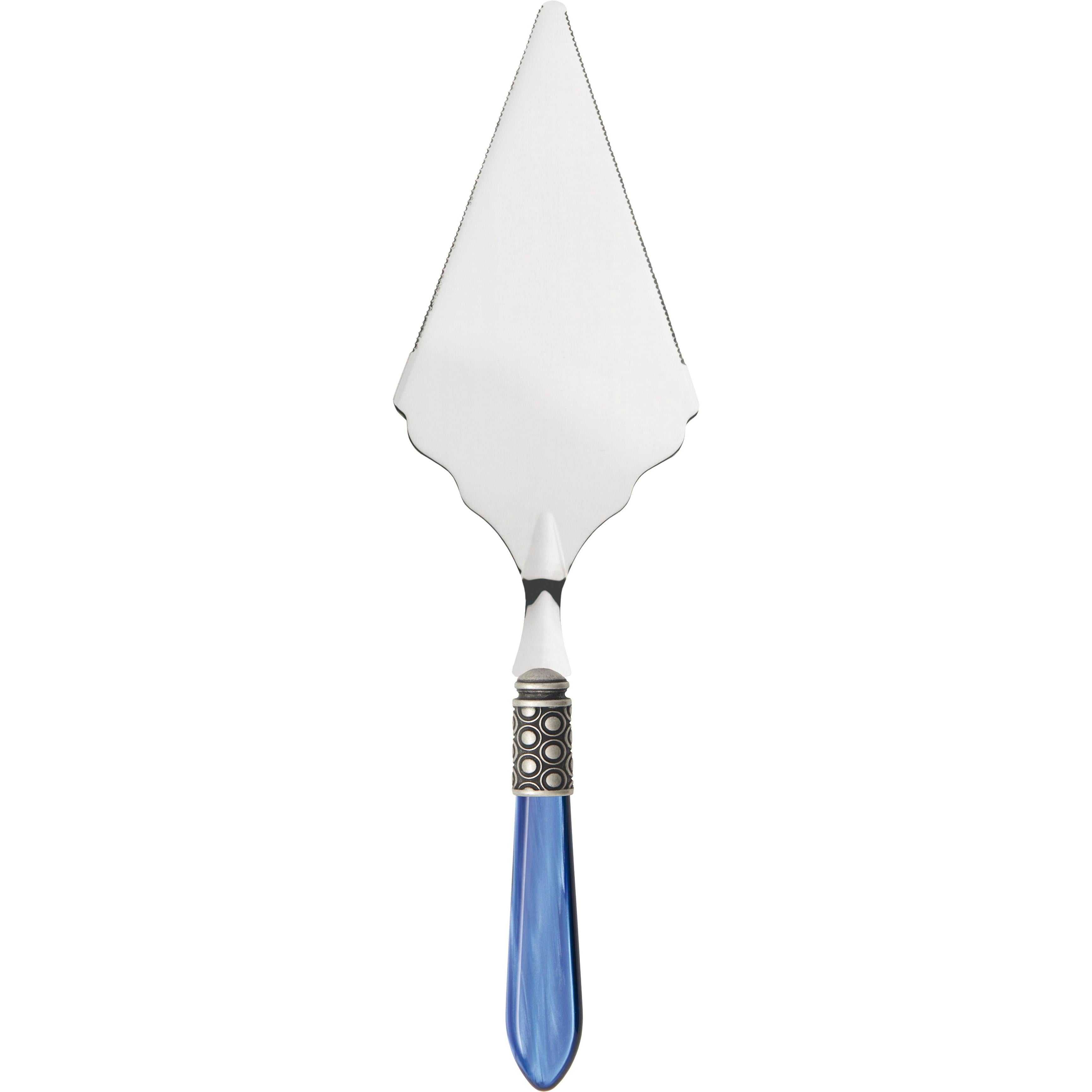 Optical Antique Large Cake Server Serrated - royal blue