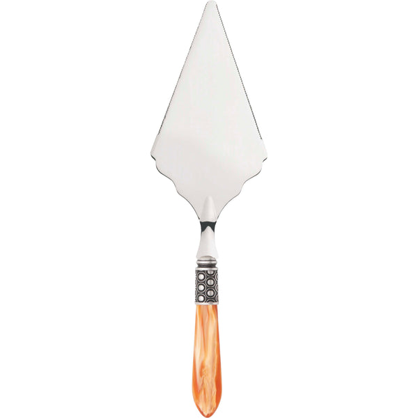Optical Antique Large Cake Server Serrated - Tangerine