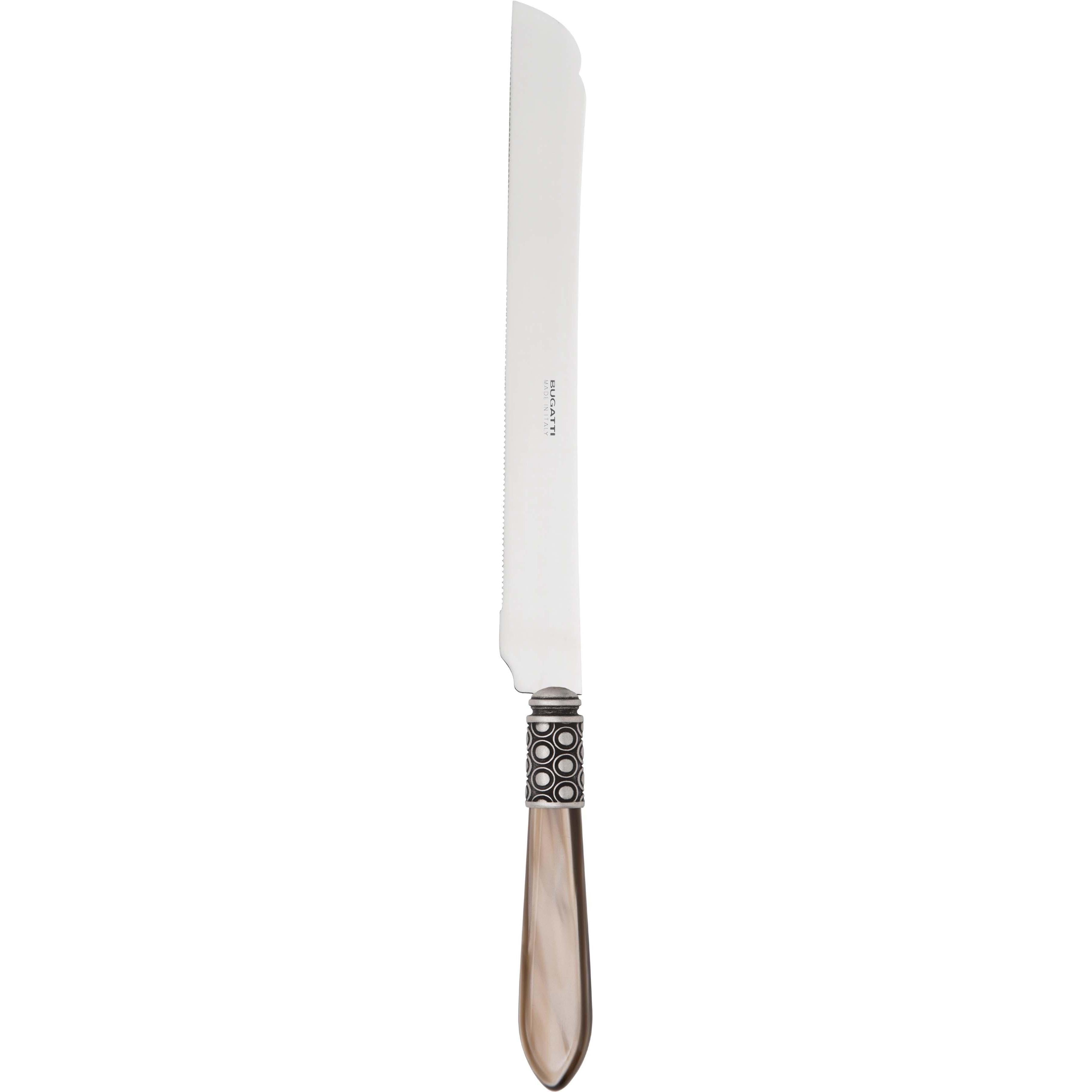Optical Antique Long Cake Knife 32 cm (12.60 inch) - taupe-Casa Bugatti USA