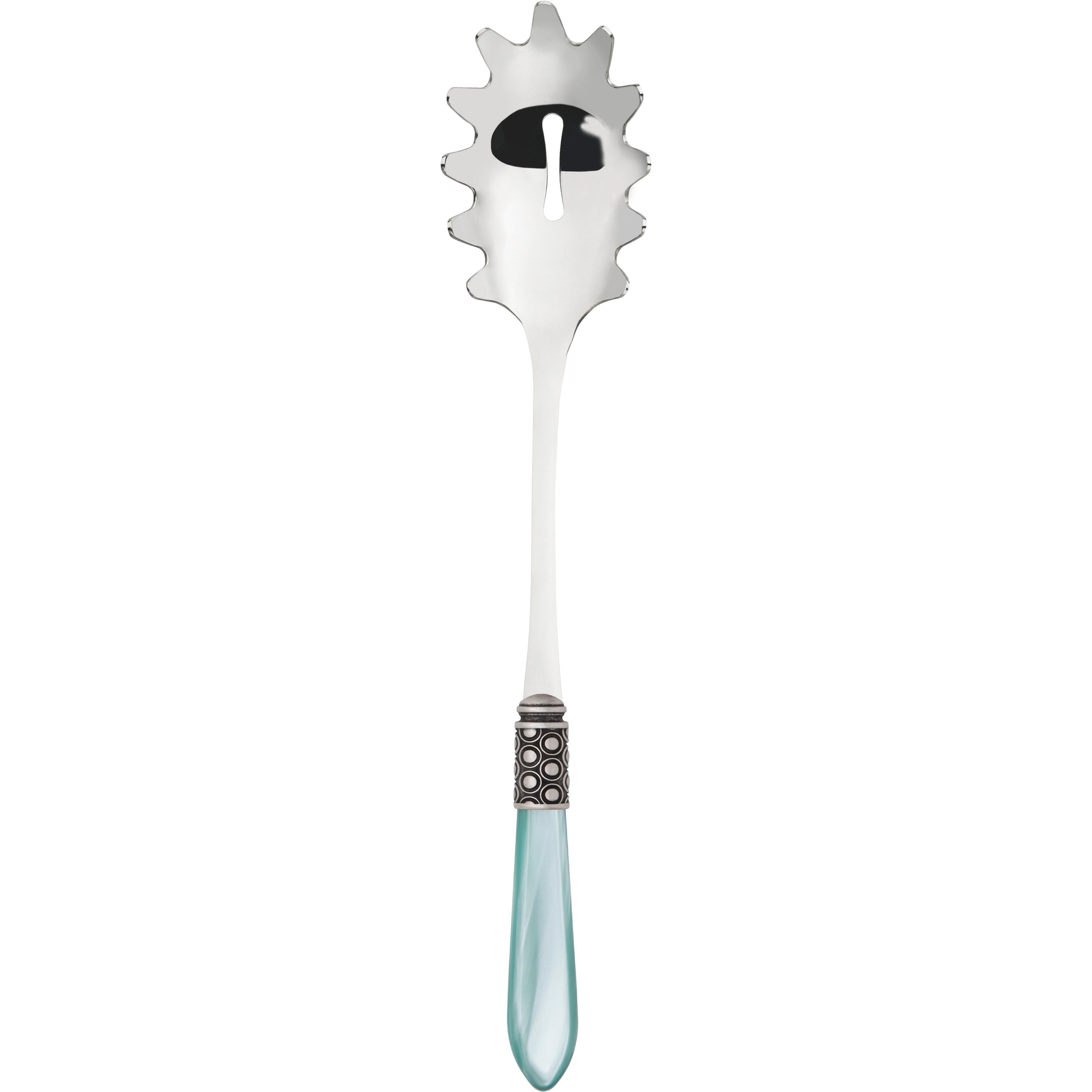 Optical Antique Pasta / Spaghetti Server - aqua