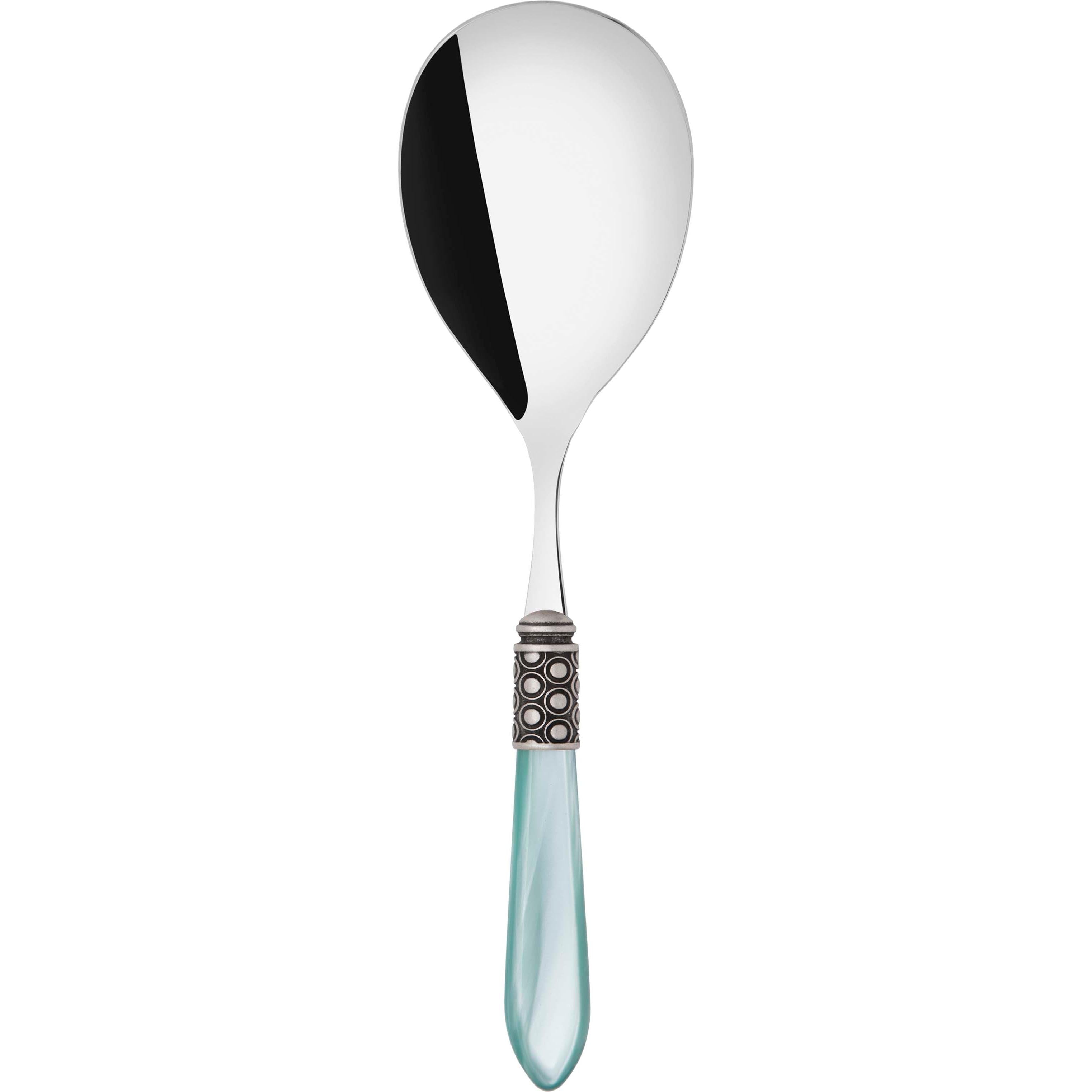 Optical Antique Rice Casserole Serving Spoon - aqua