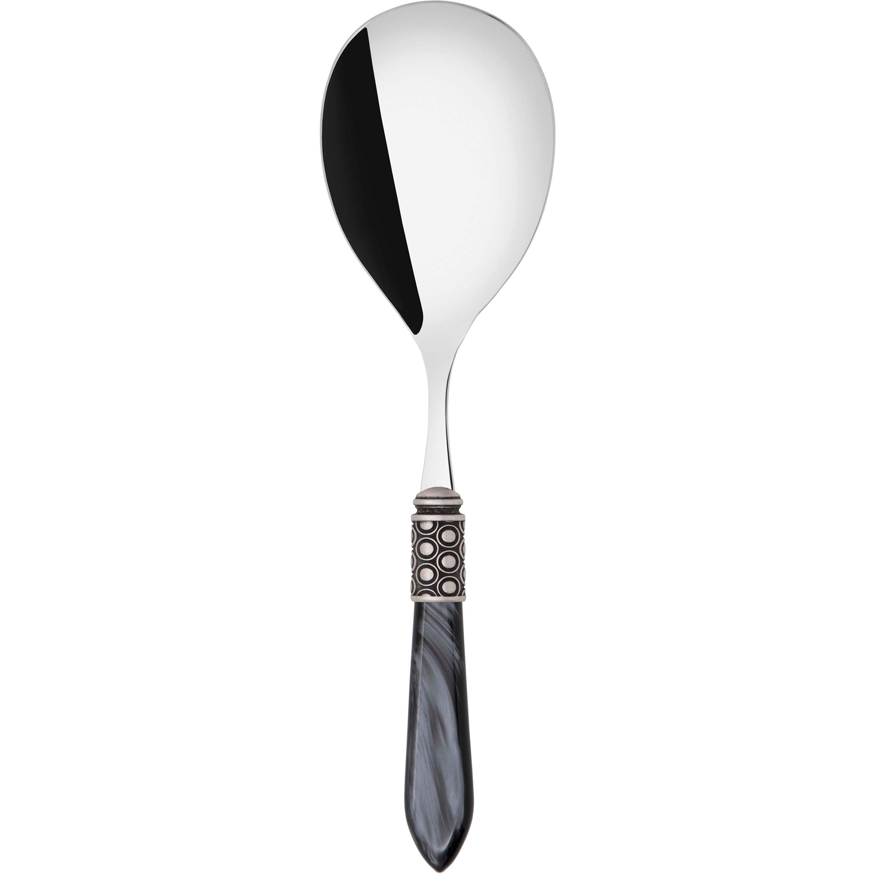 Optical Antique Rice Casserole Serving Spoon - charcoal