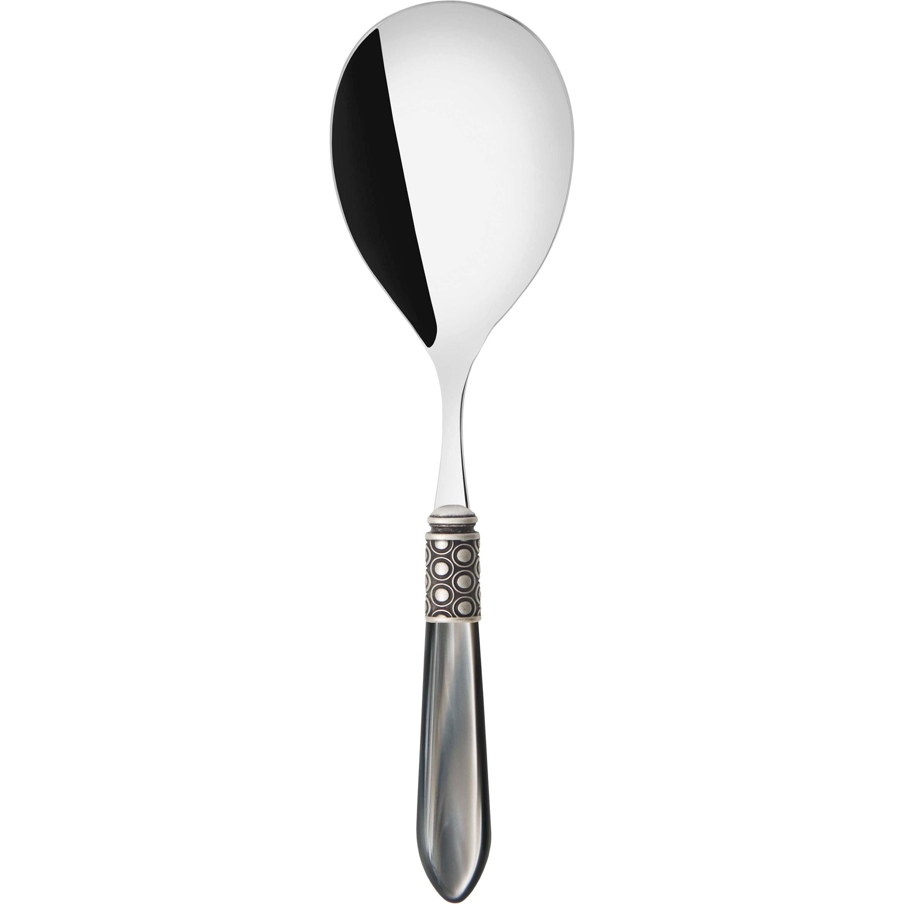 Optical Antique Rice Casserole Serving Spoon - gray