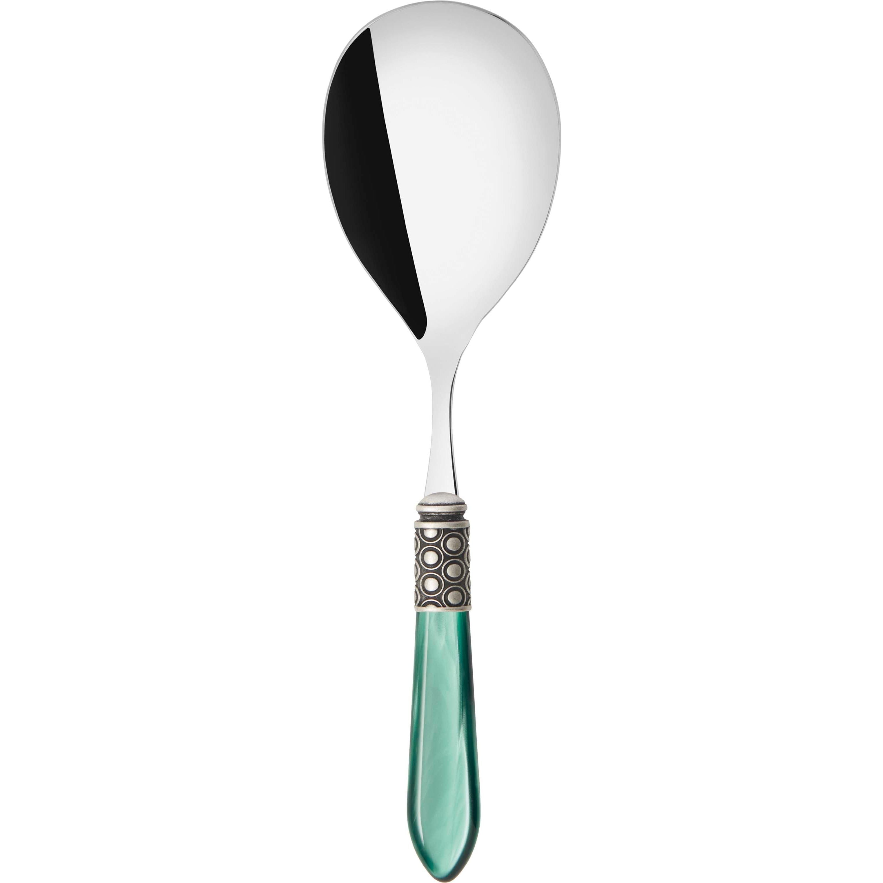 Optical Antique Rice Casserole Serving Spoon - green