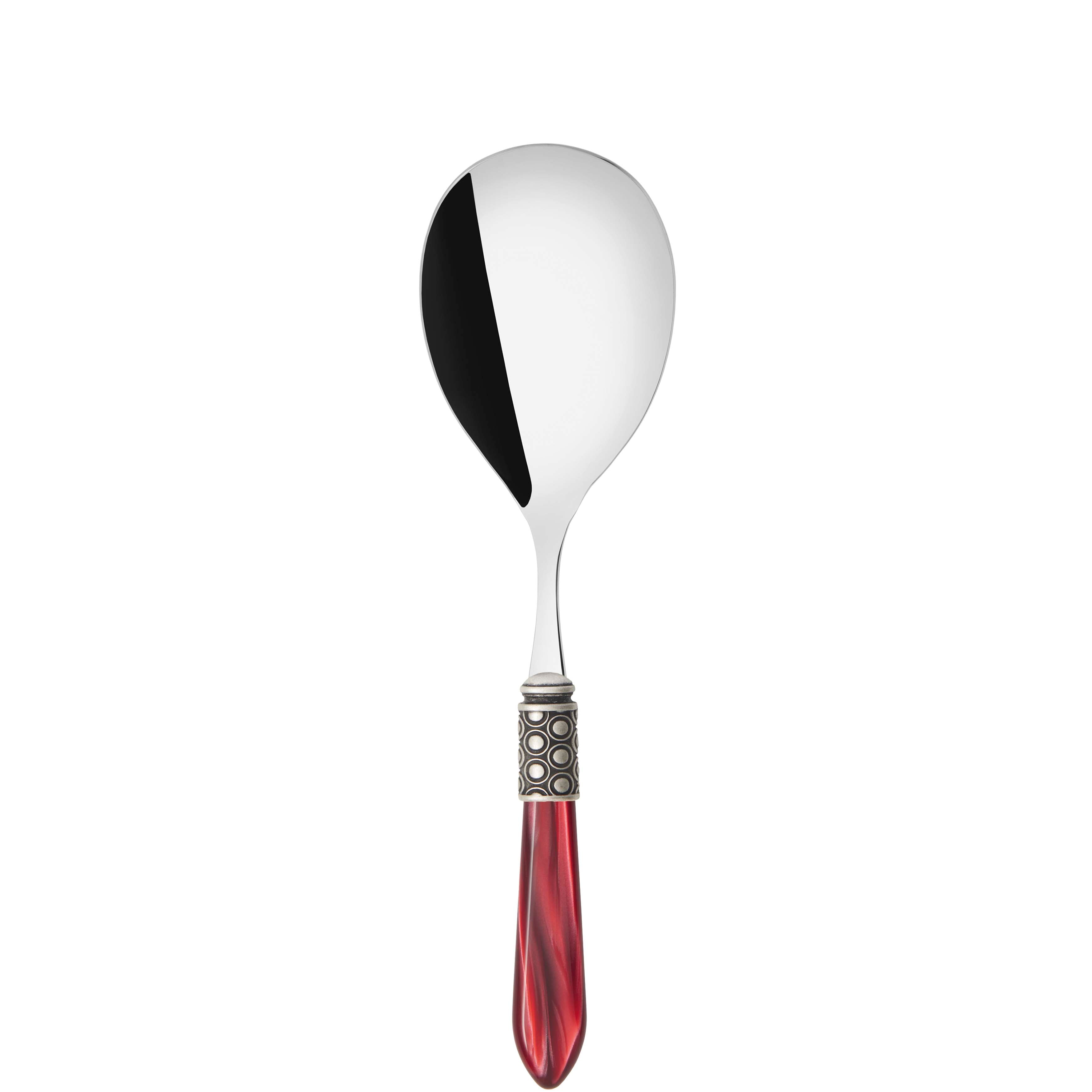 Optical Antique Rice Casserole Serving Spoon in gift box - burgundy